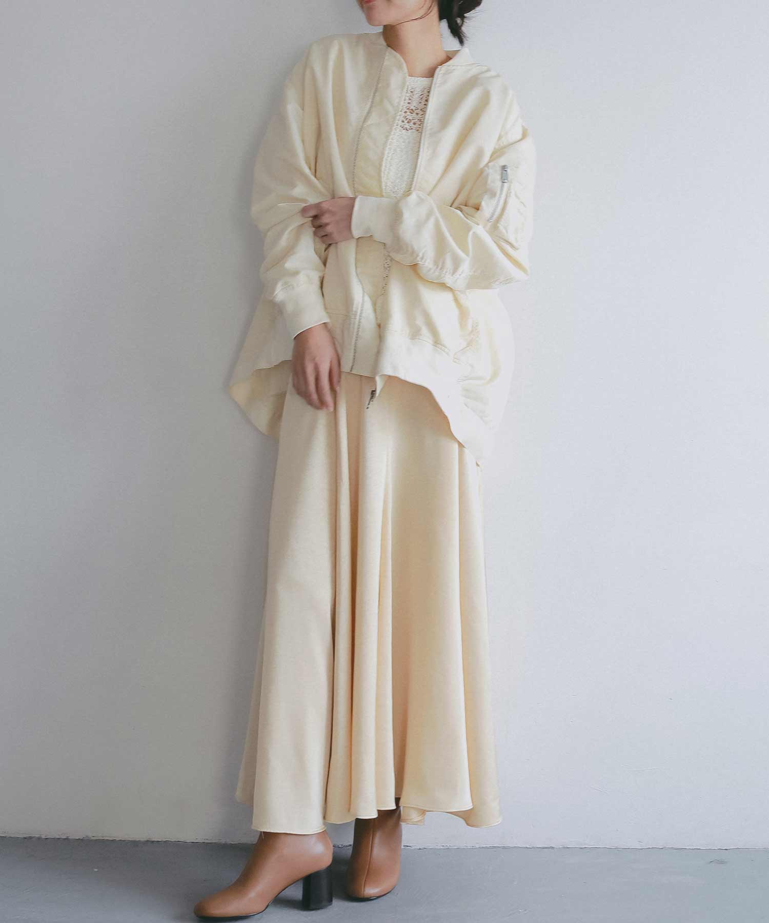 ロングシルエット MA-1ブルゾン