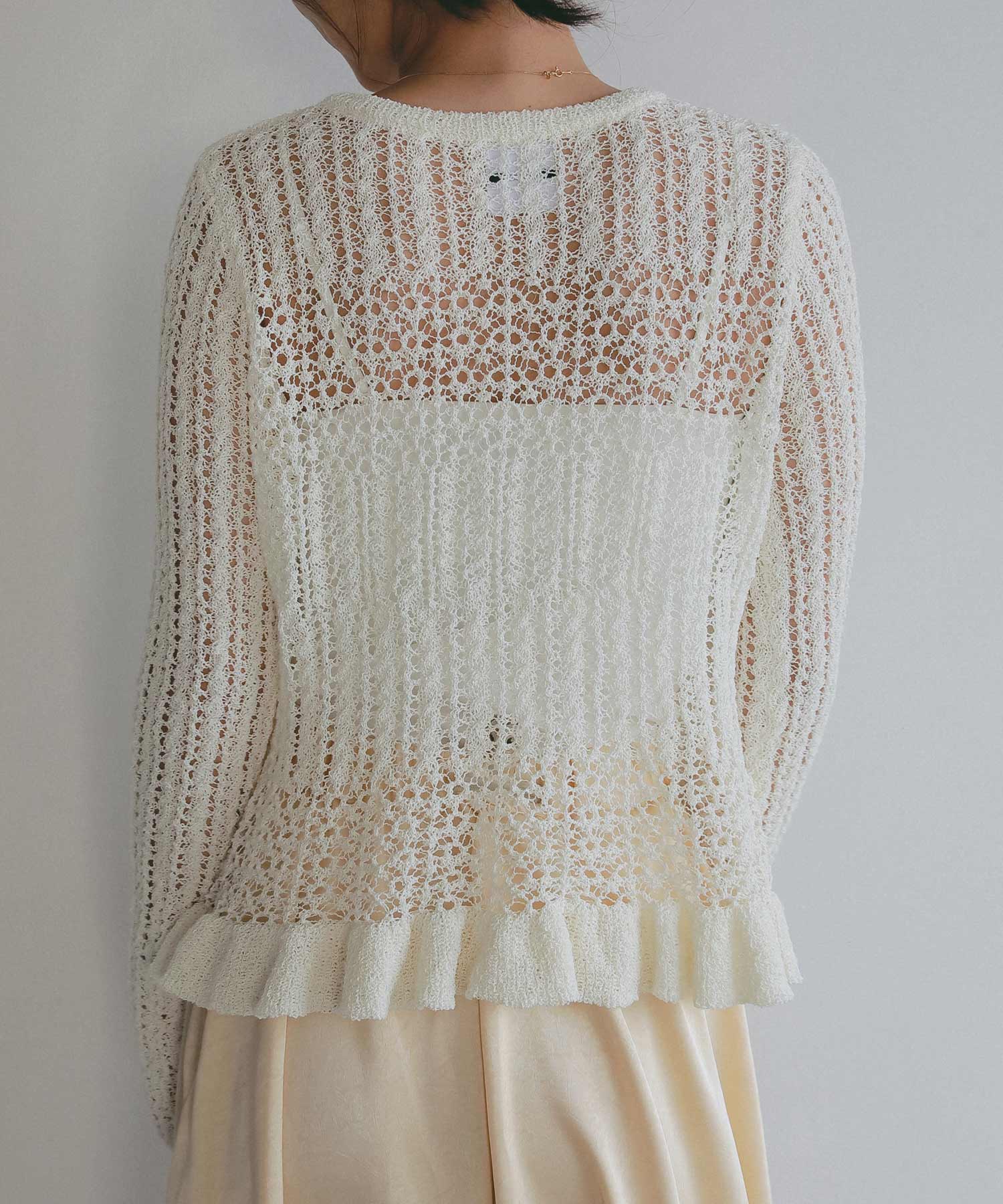 ペプラムクロシェ シアーニット