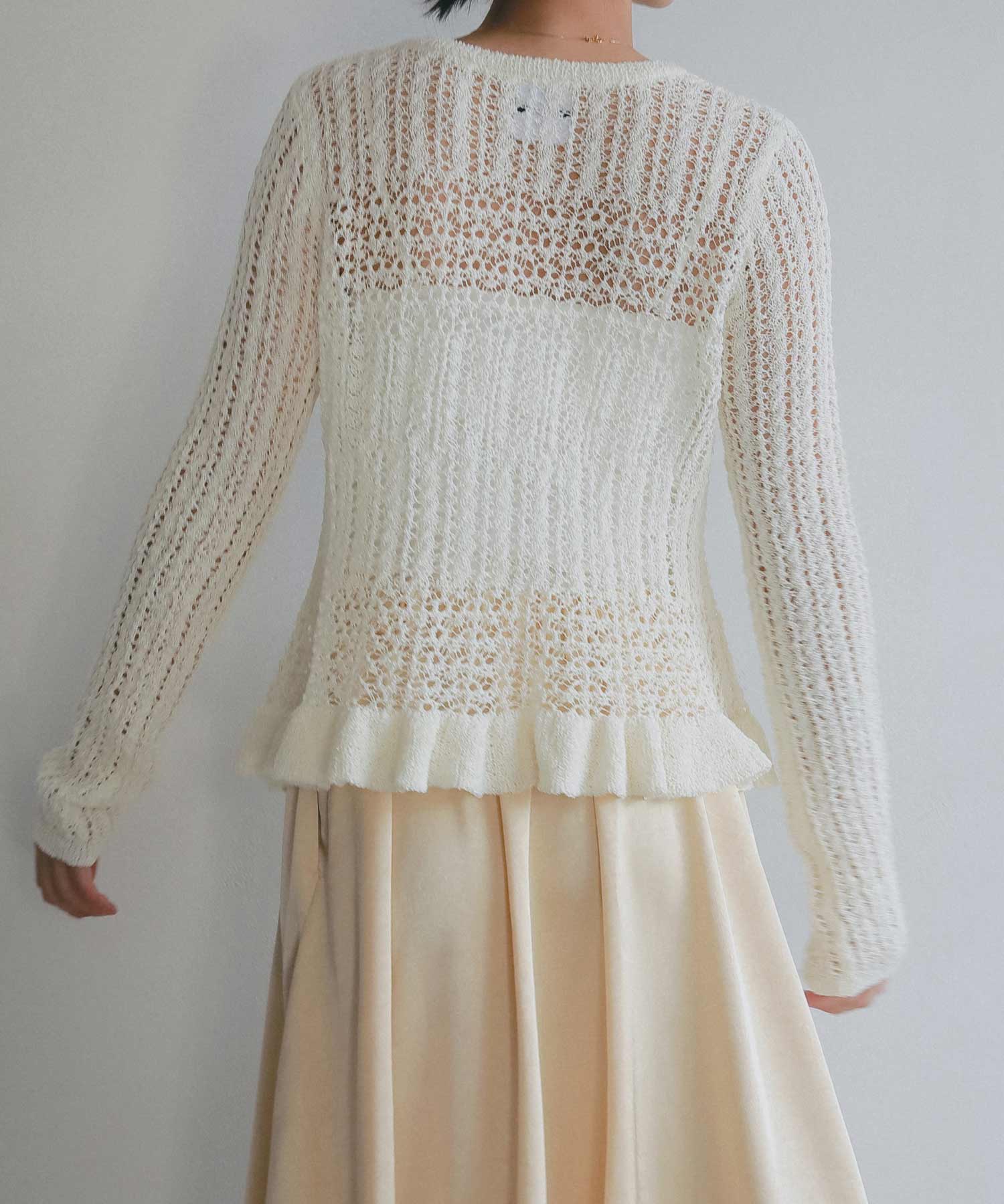 ペプラムクロシェ シアーニット