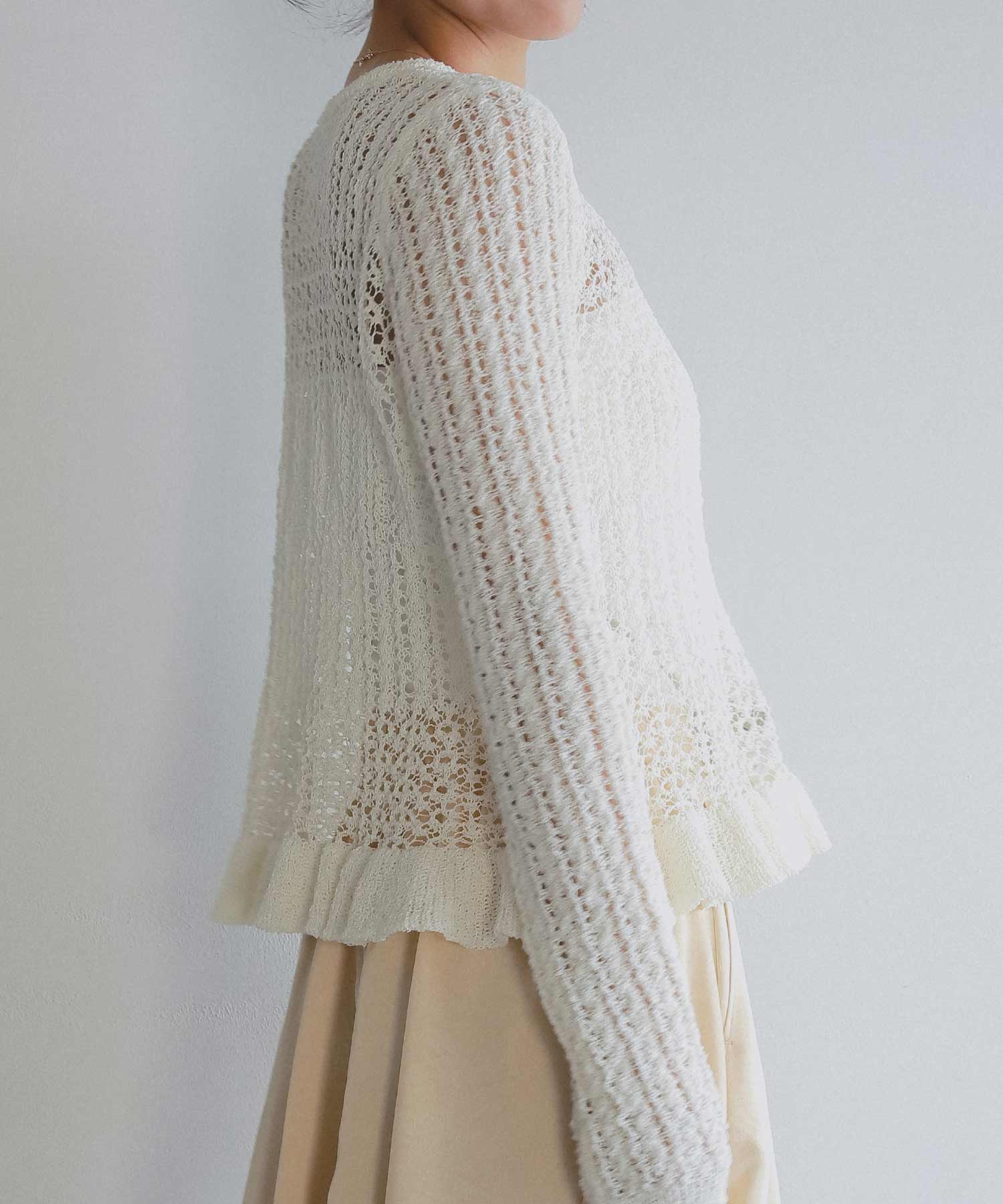 ペプラムクロシェ シアーニット