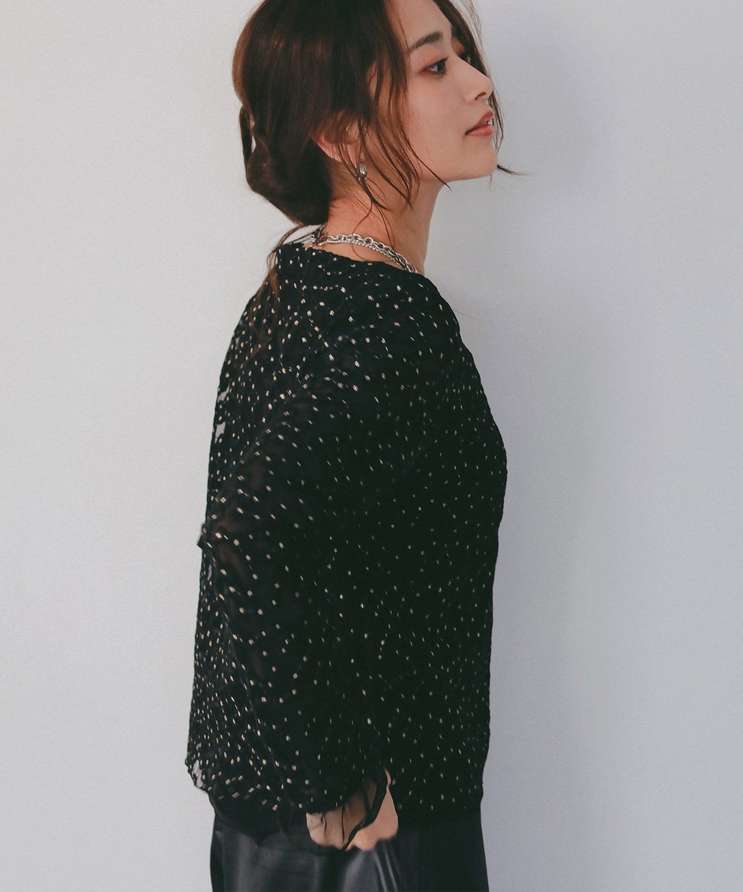 シアージャガードフラワーカットソー