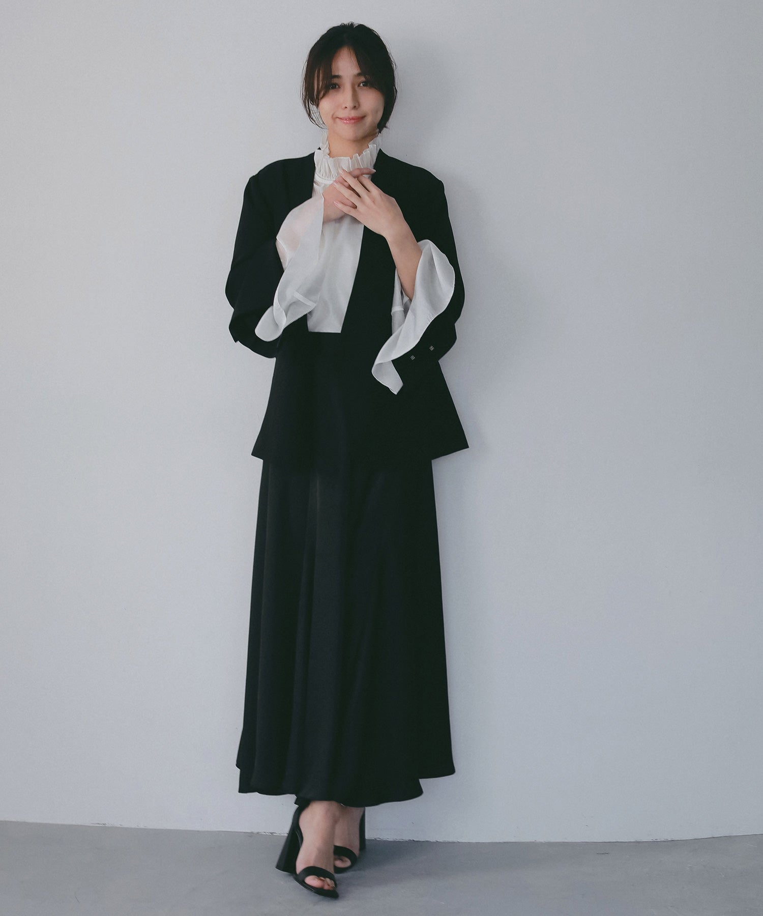 2WAYスリーブ イージーノーカラージャケット【セレモニー/オケージョン】