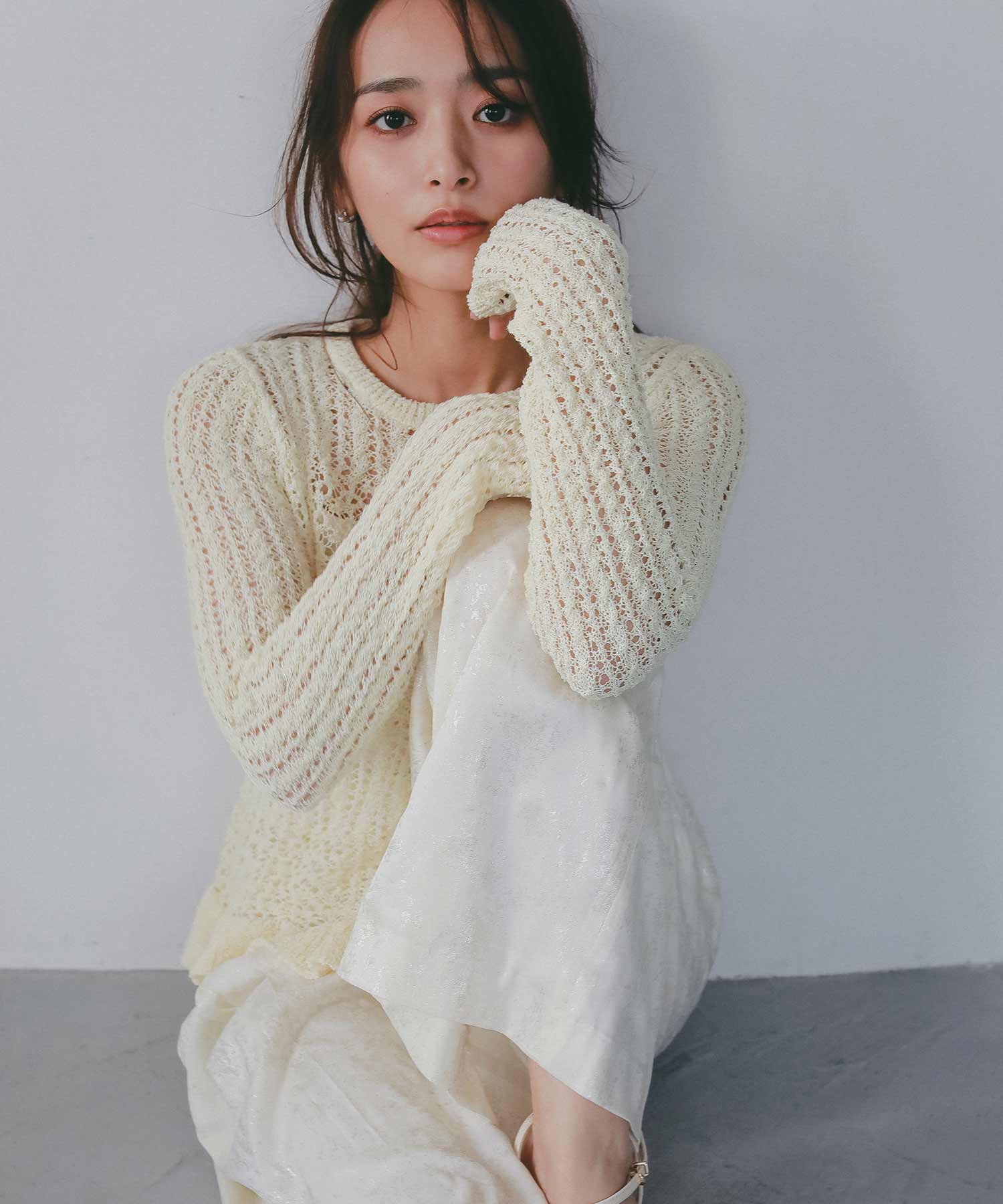 ペプラムクロシェ シアーニット