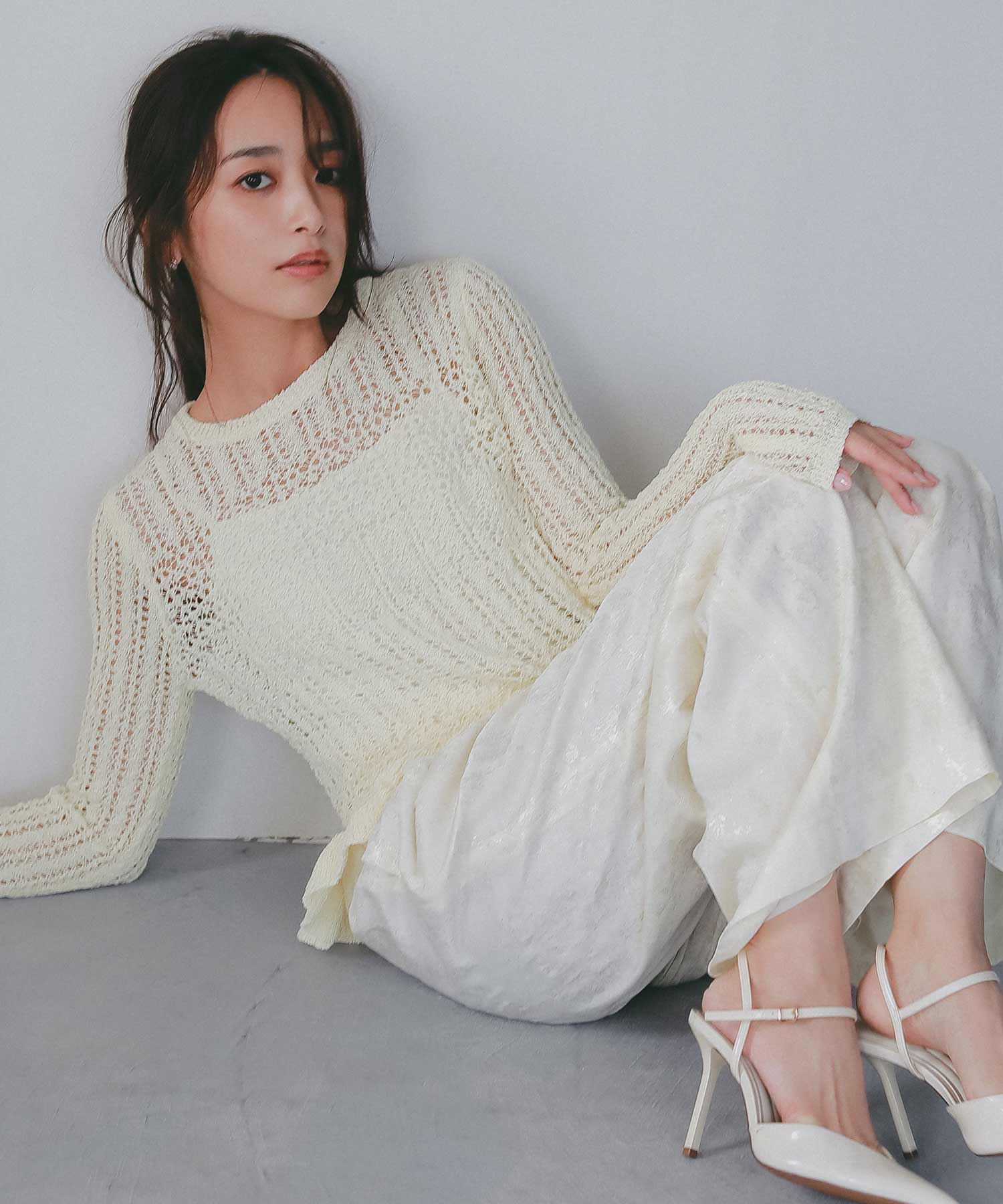 ペプラムクロシェ シアーニット