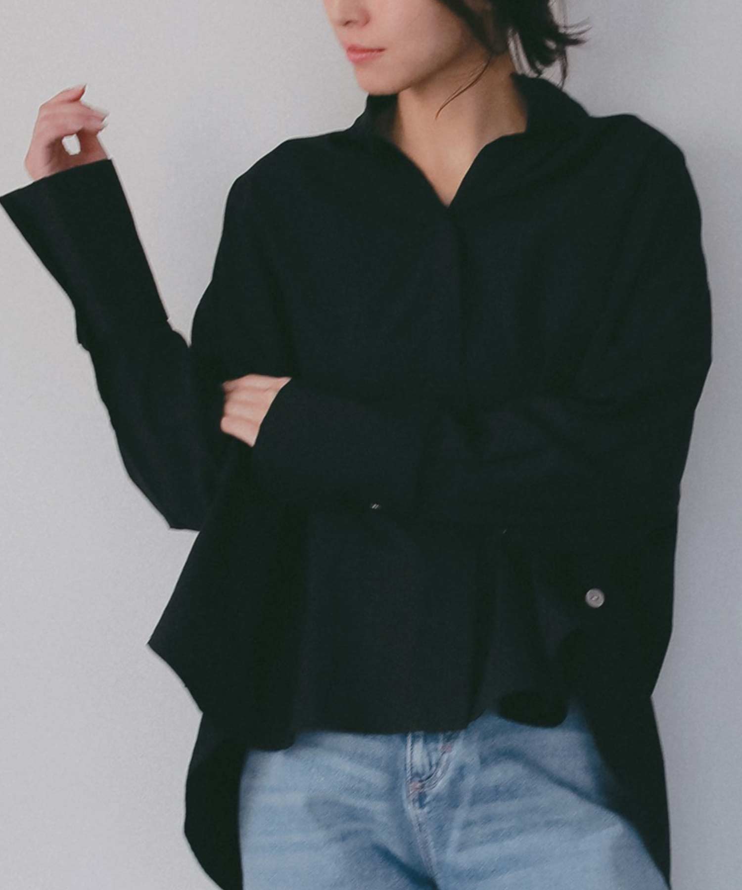 サイドボタン付き スキッパーシャツ【セレモニー/オケージョン】