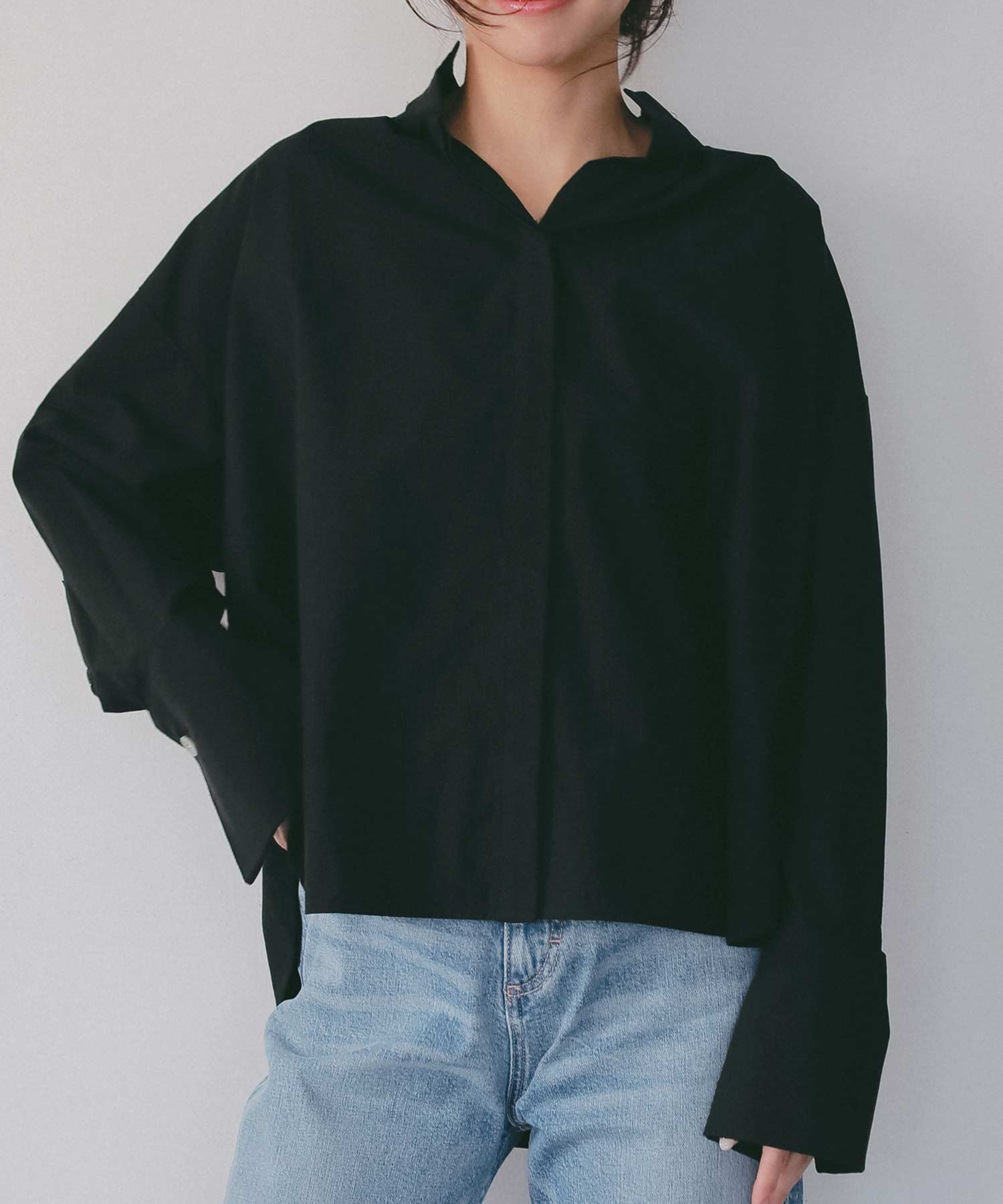 サイドボタン付き スキッパーシャツ【セレモニー/オケージョン】