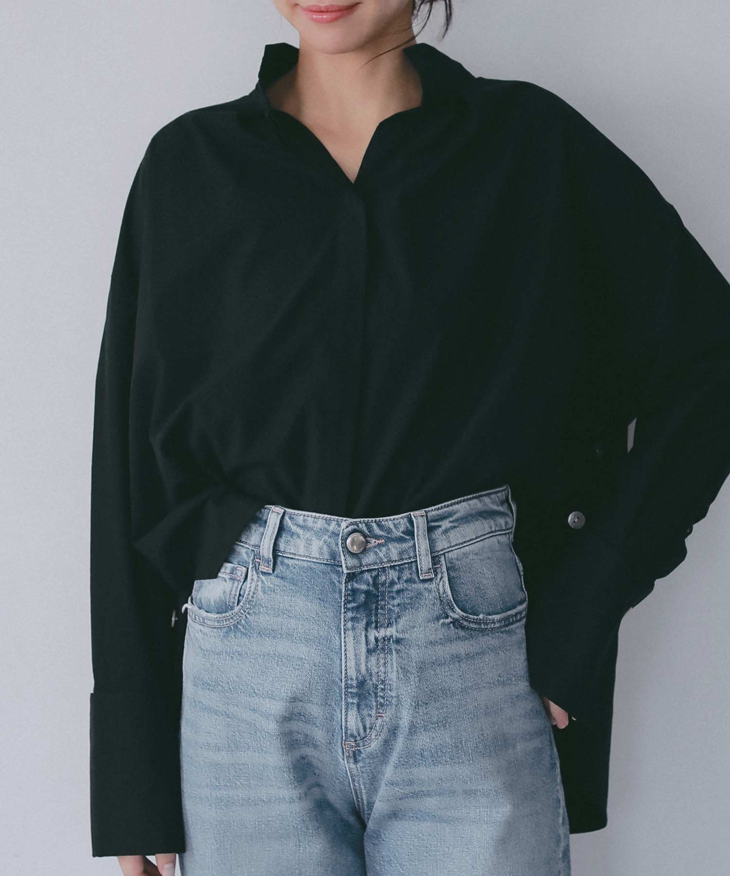 サイドボタン付き スキッパーシャツ【セレモニー/オケージョン】