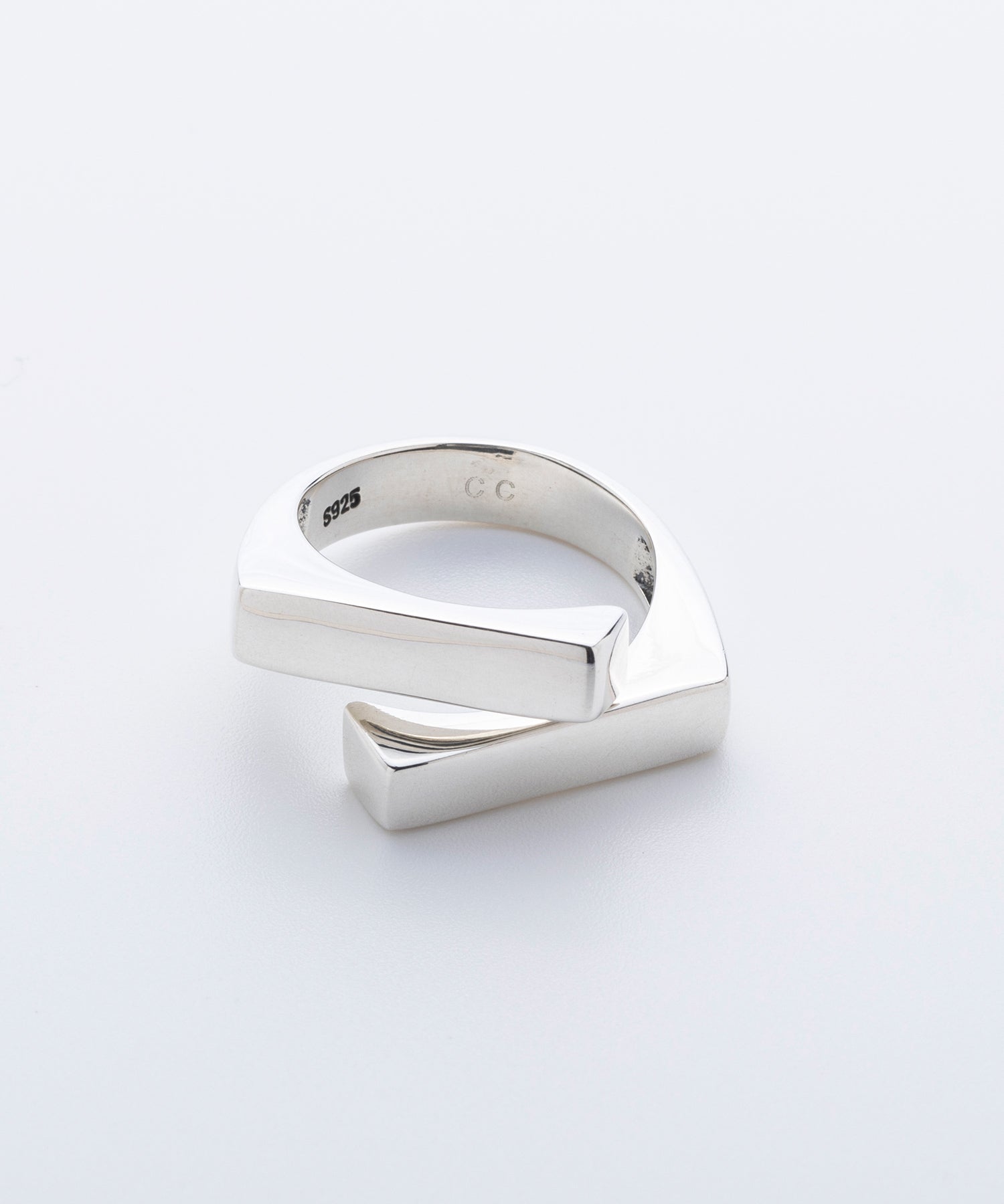 スクエアオープンシルバー925リング