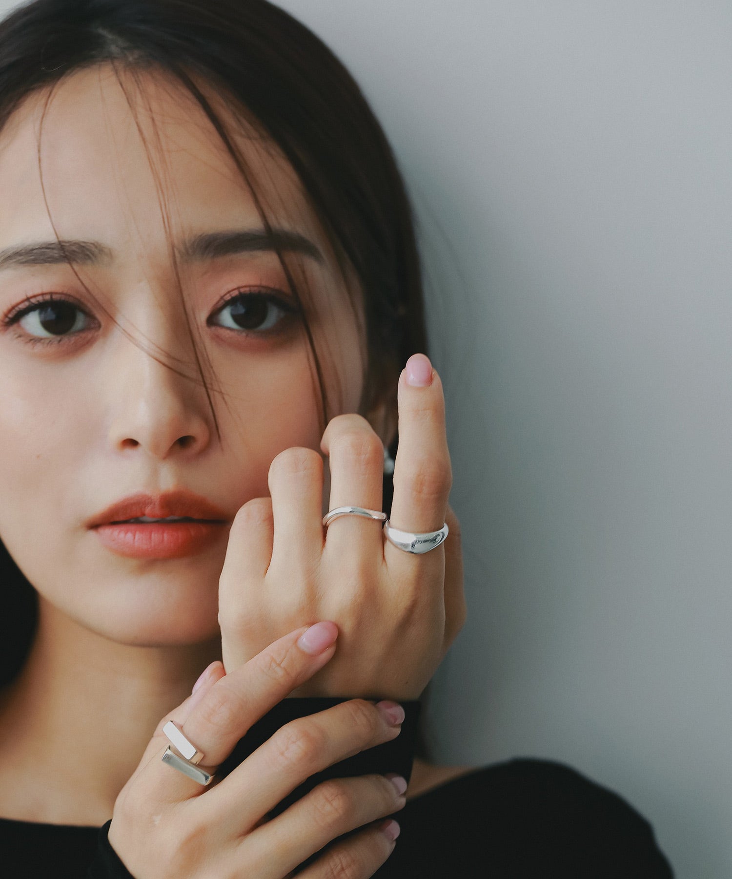 スクエアオープンシルバー925リング