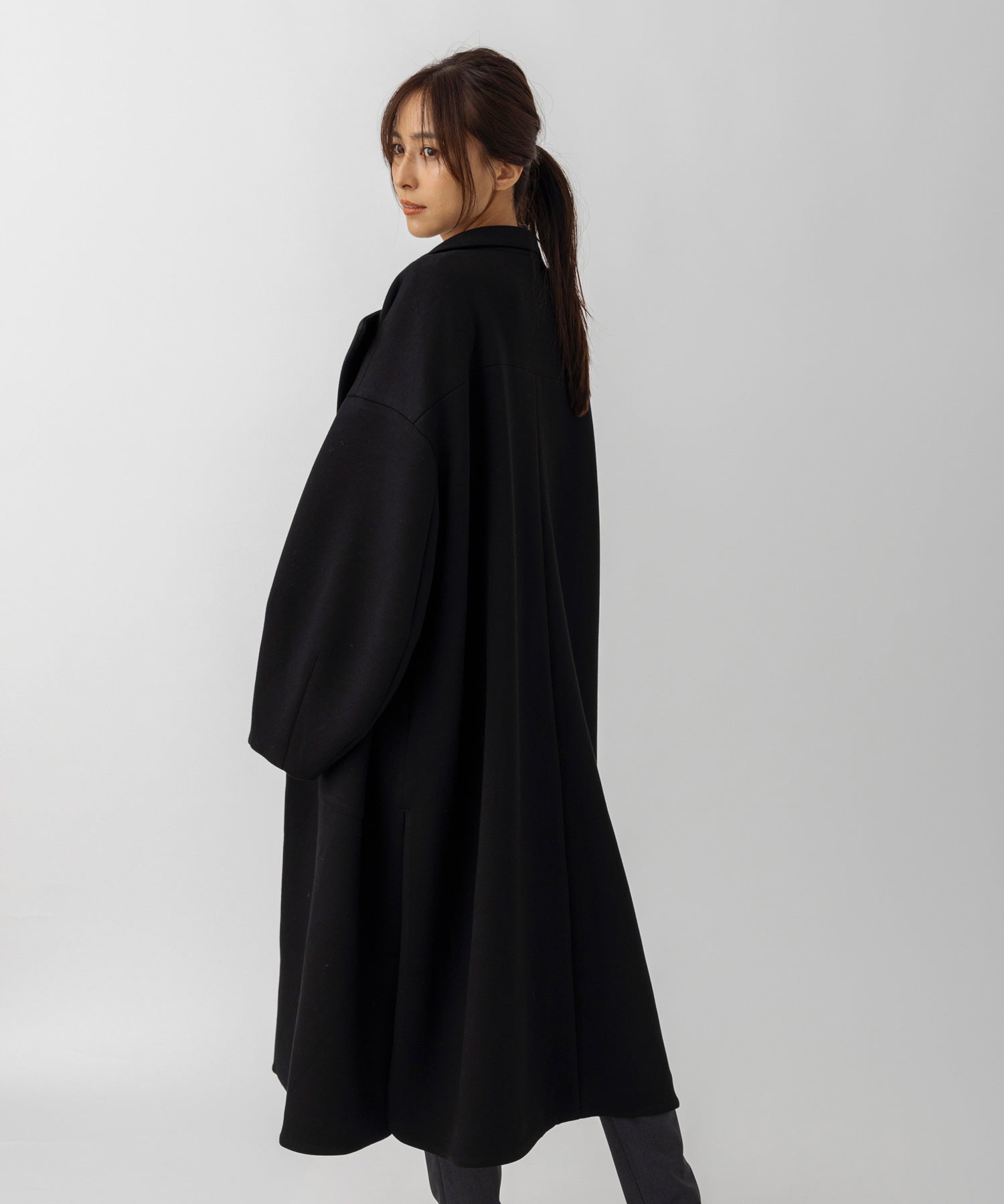 【10月上旬お届け予約商品】スムースポンチロングコート