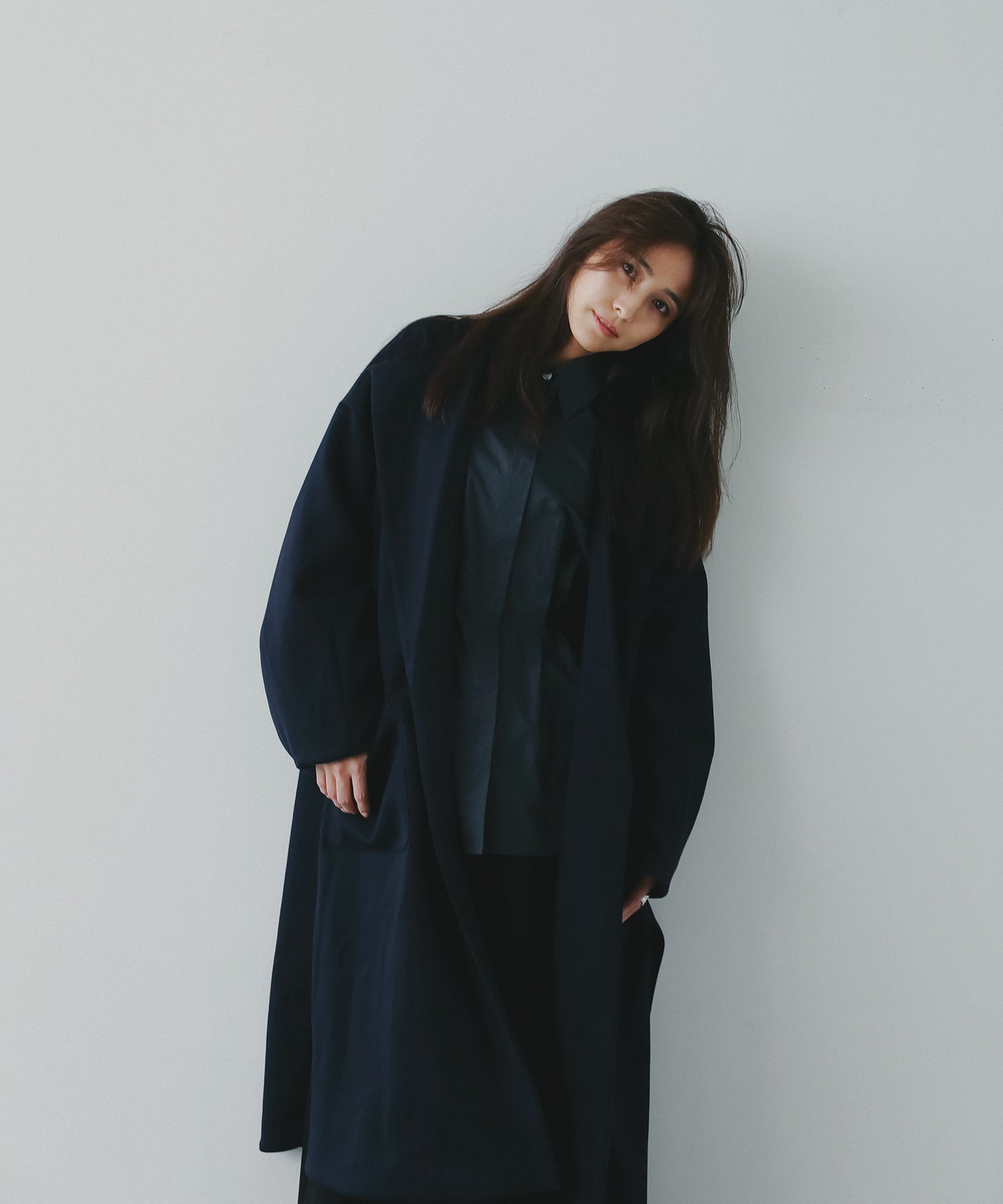 スムースポンチロングコート