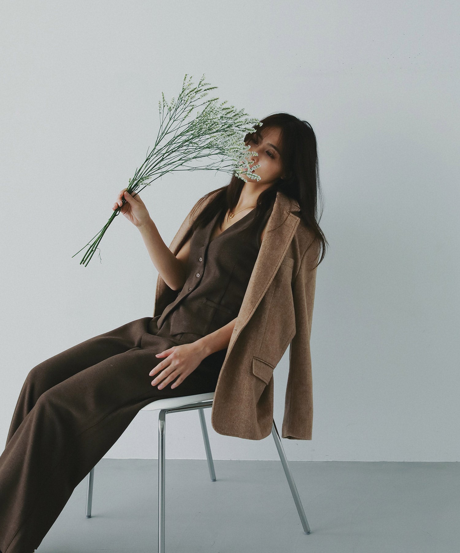 ヘリンボーンウールツイードジャケット