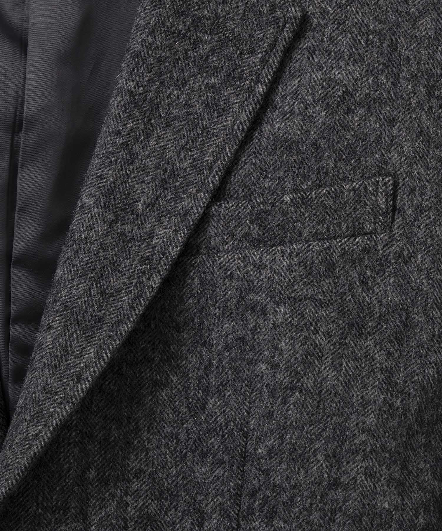 ヘリンボーンウールツイードジャケット