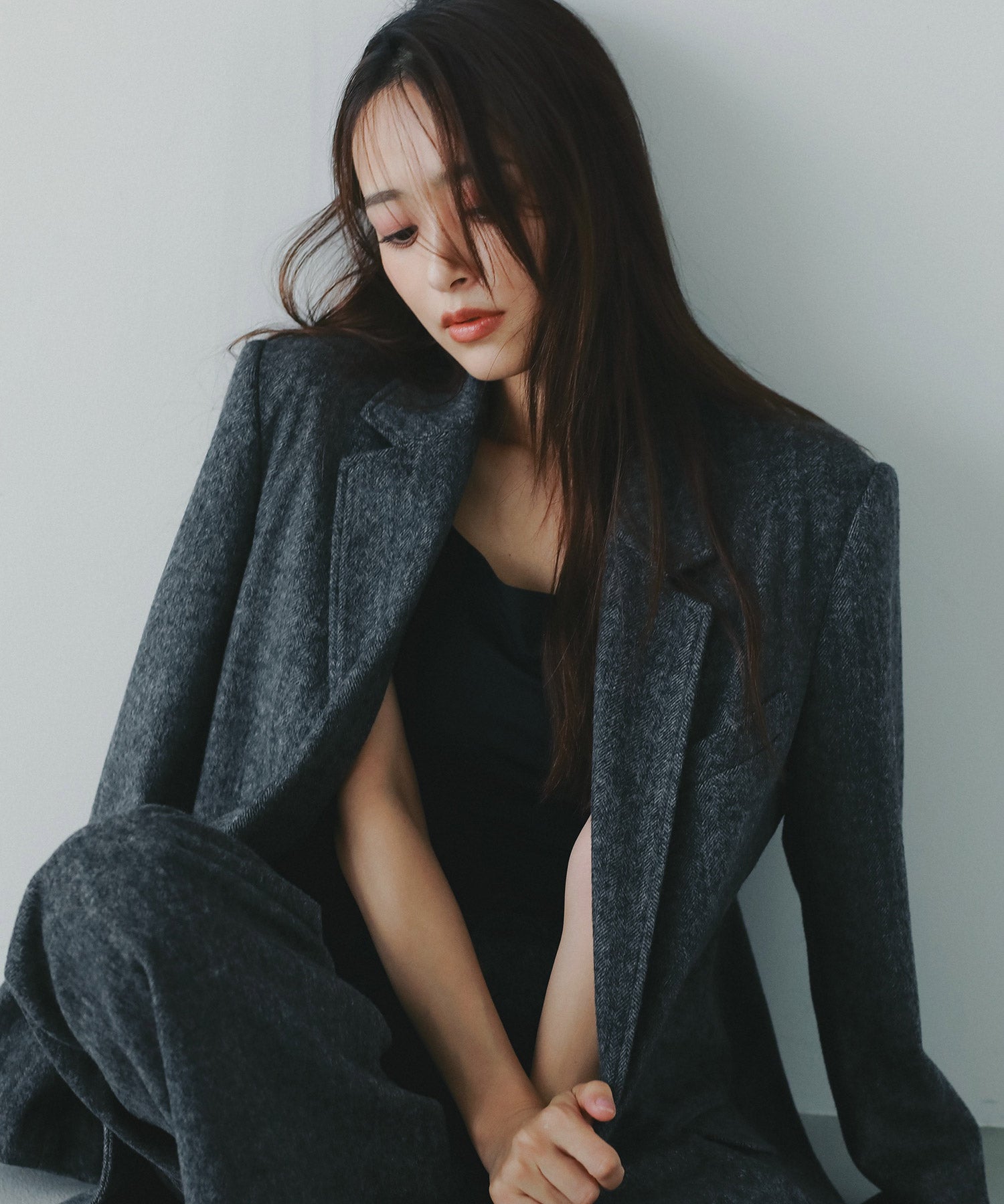 ヘリンボーンウールツイードジャケット