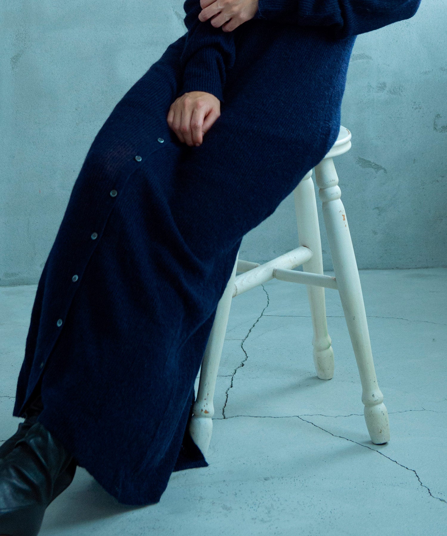 【11月下旬お届け予約商品】モヘヤタッチ 2WAYロングカーディガンワンピース