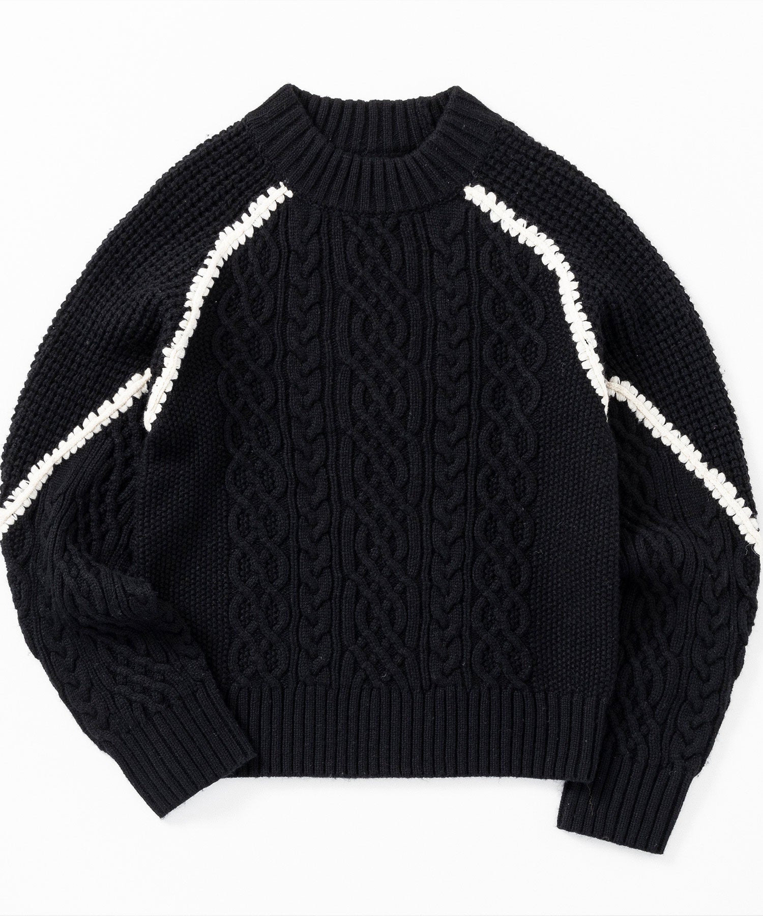 ウォッシャブルケーブルニット