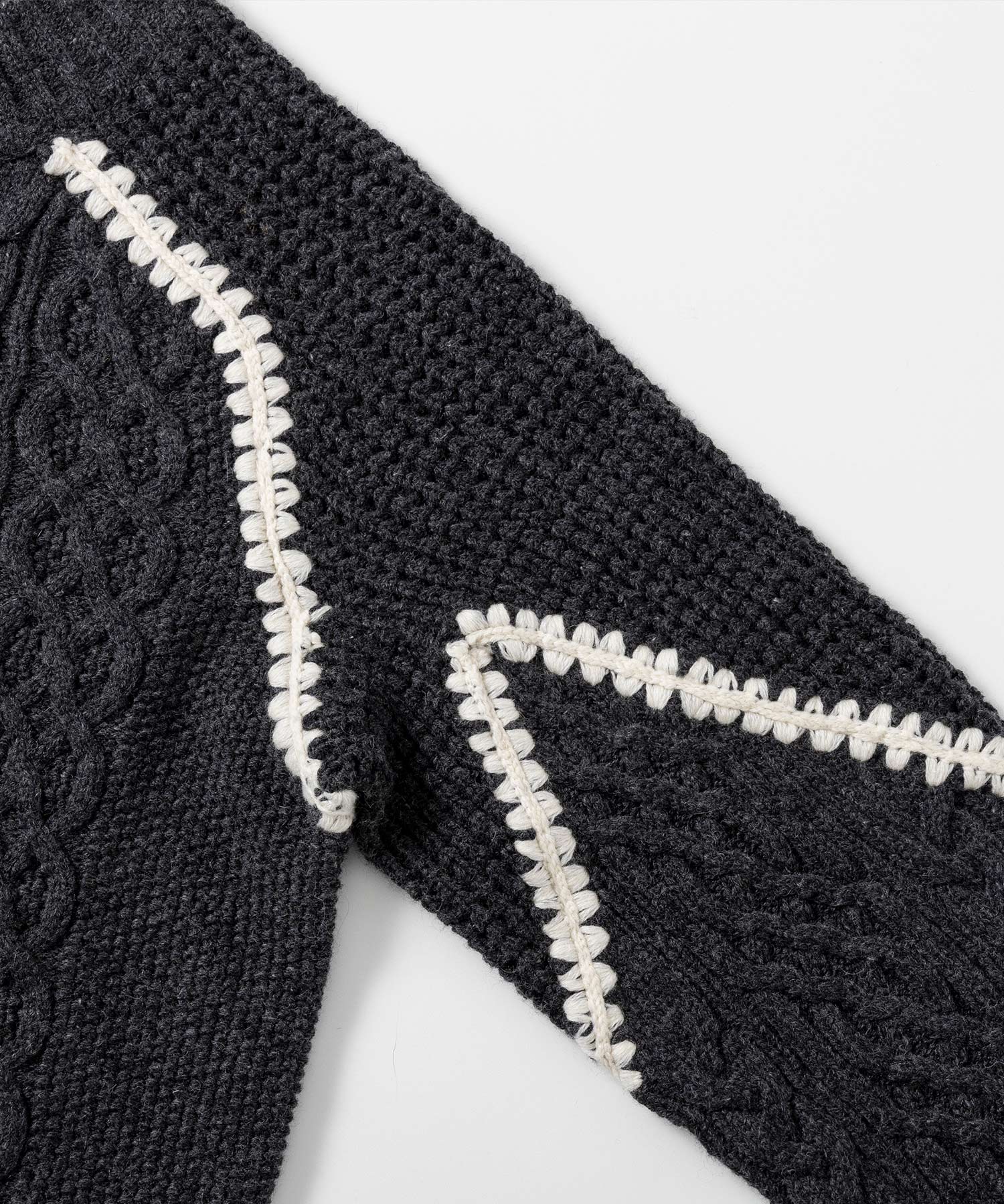 【11月下旬お届け予約商品】ウォッシャブルケーブルニット