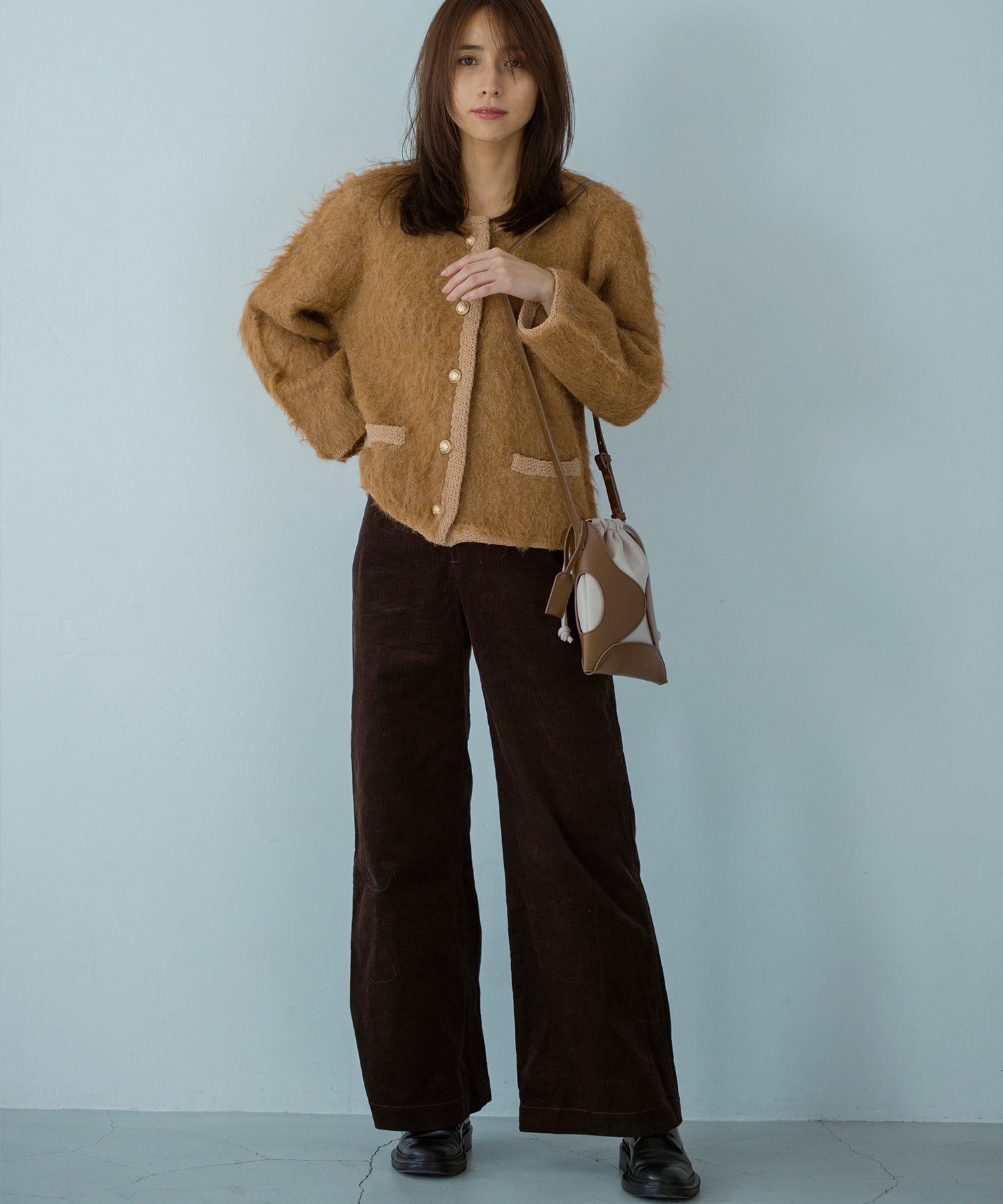 【11月下旬お届け予約商品】シャギーニットカーディガンジャケット