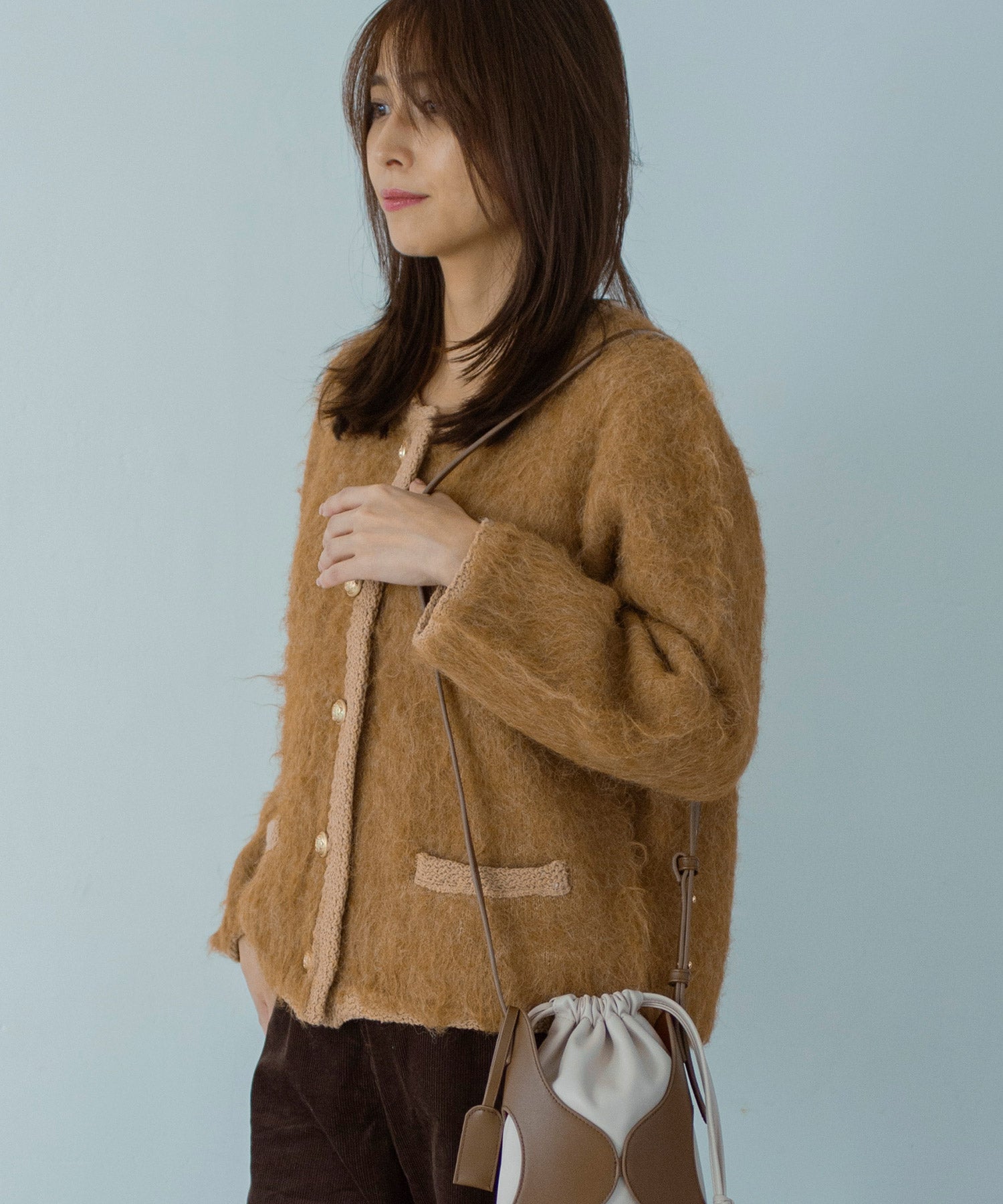 【11月下旬お届け予約商品】シャギーニットカーディガンジャケット