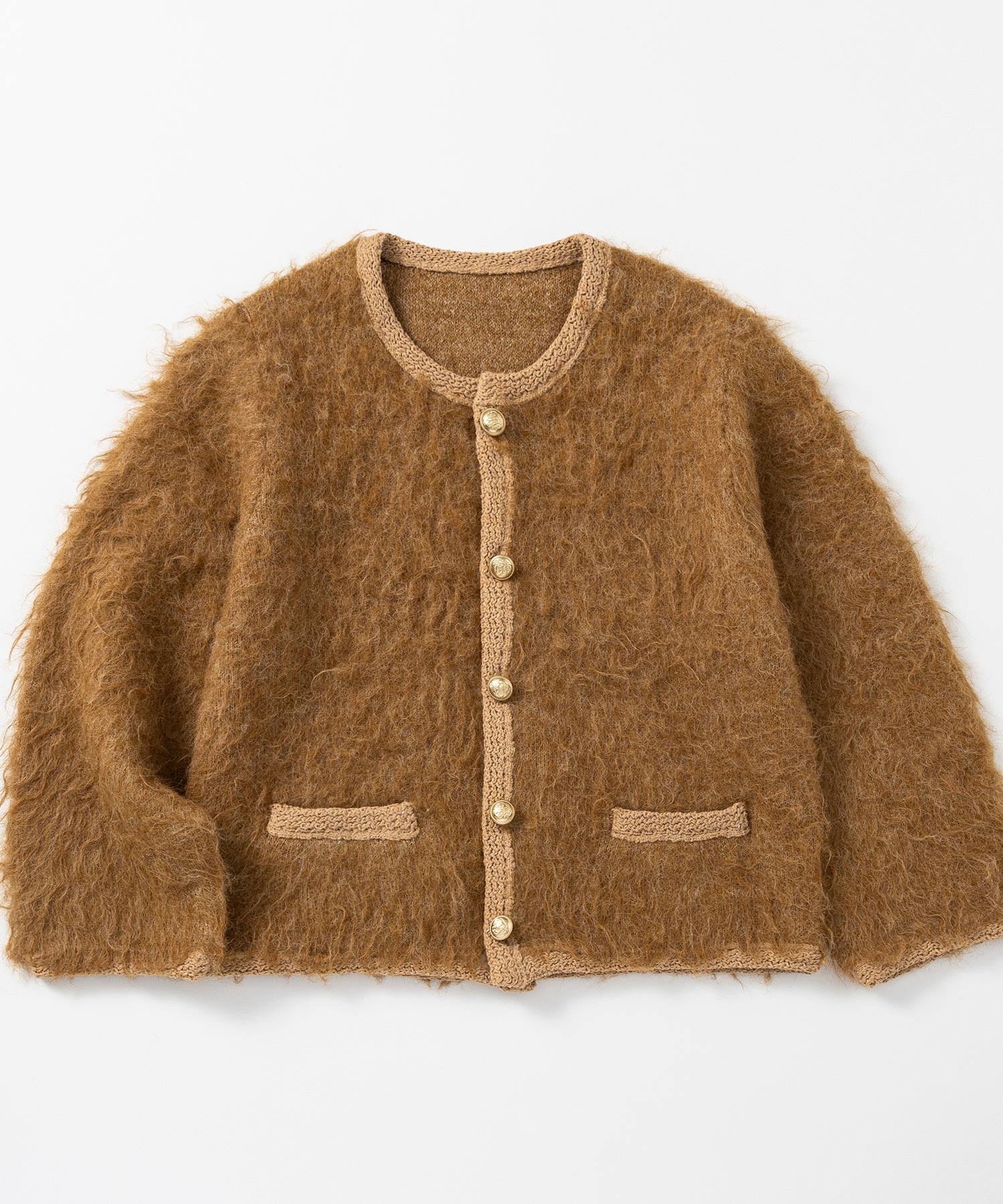 【11月下旬お届け予約商品】シャギーニットカーディガンジャケット