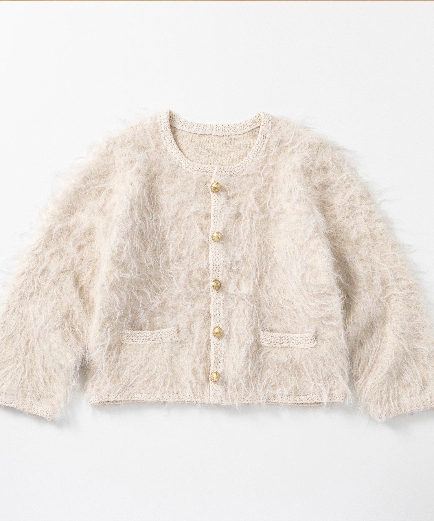【11月下旬お届け予約商品】シャギーニットカーディガンジャケット