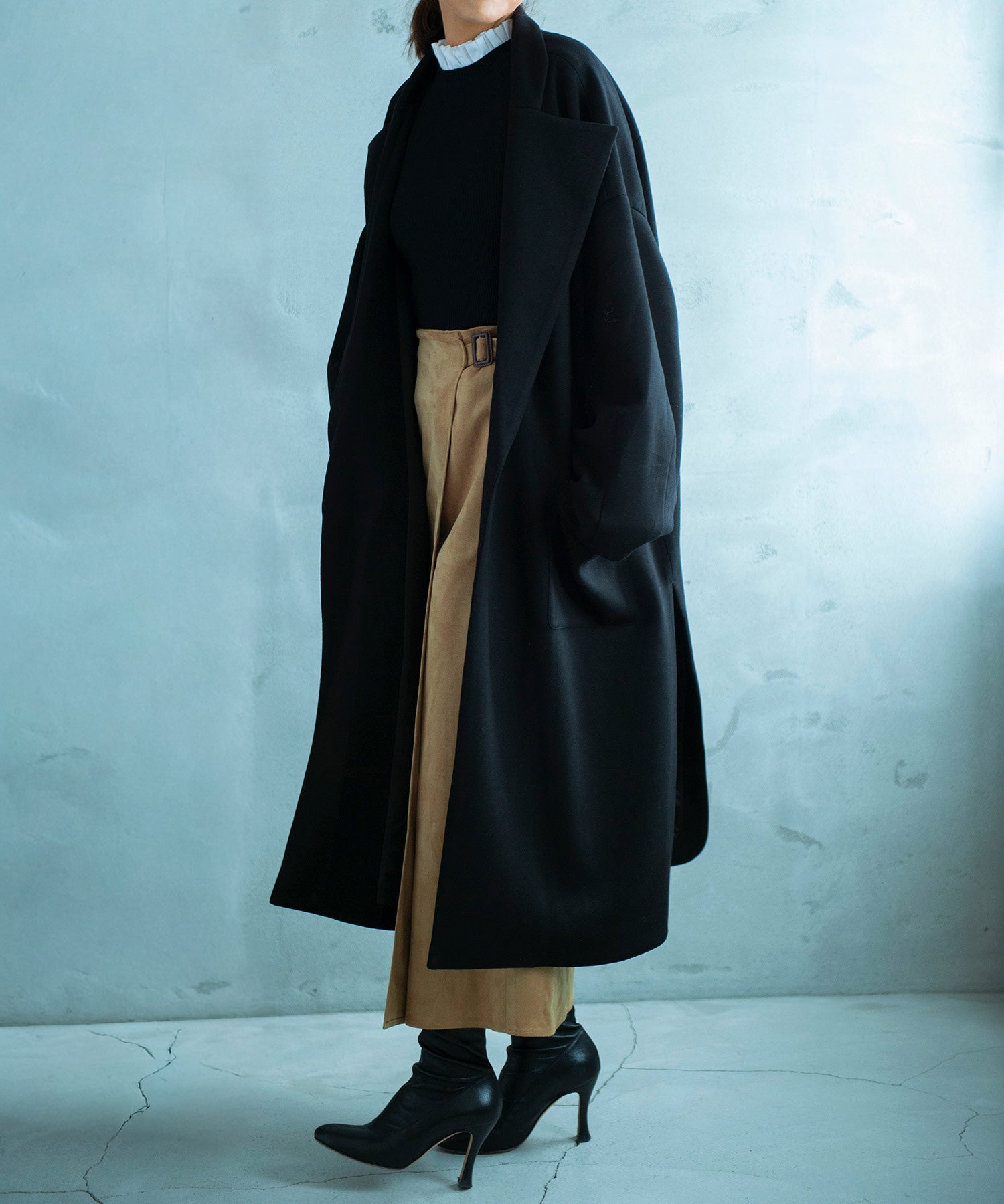 2WAYメロウハイネック衿付きニット