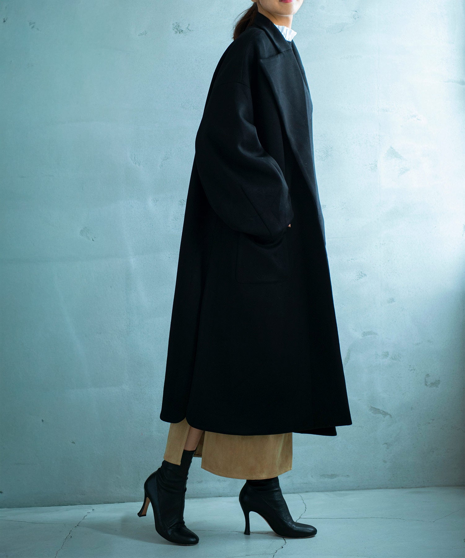 2WAYメロウハイネック衿付きニット