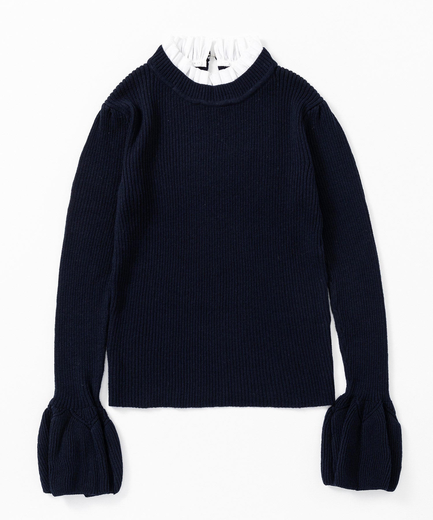 2WAYメロウハイネック衿付きニット