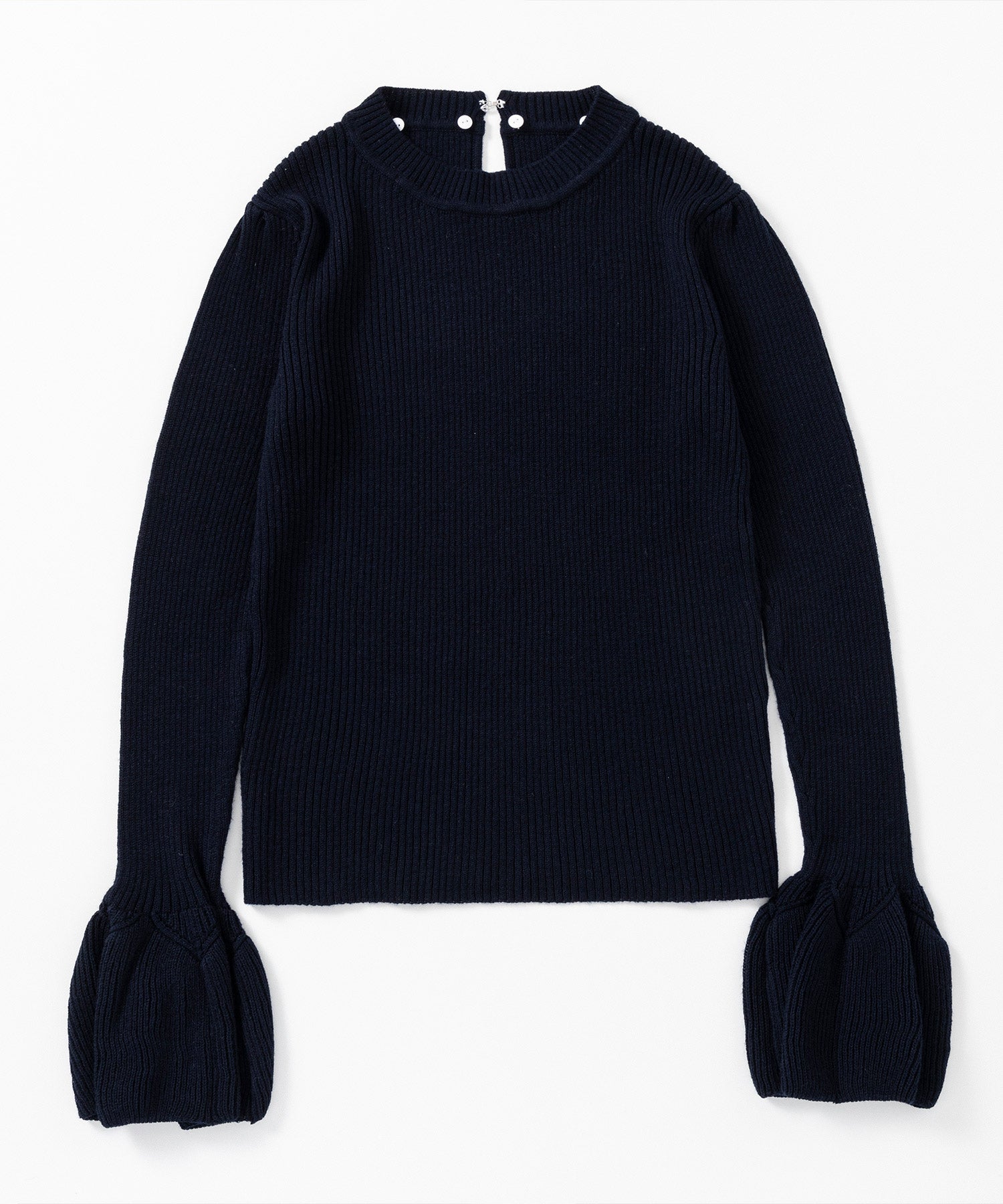 【11月下旬お届け予約商品】2WAYメロウハイネック衿付きニット