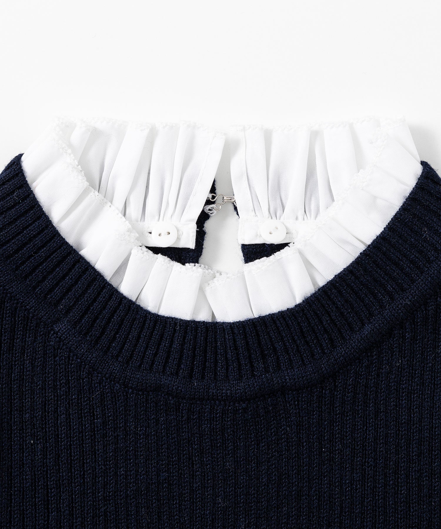 【11月下旬お届け予約商品】2WAYメロウハイネック衿付きニット