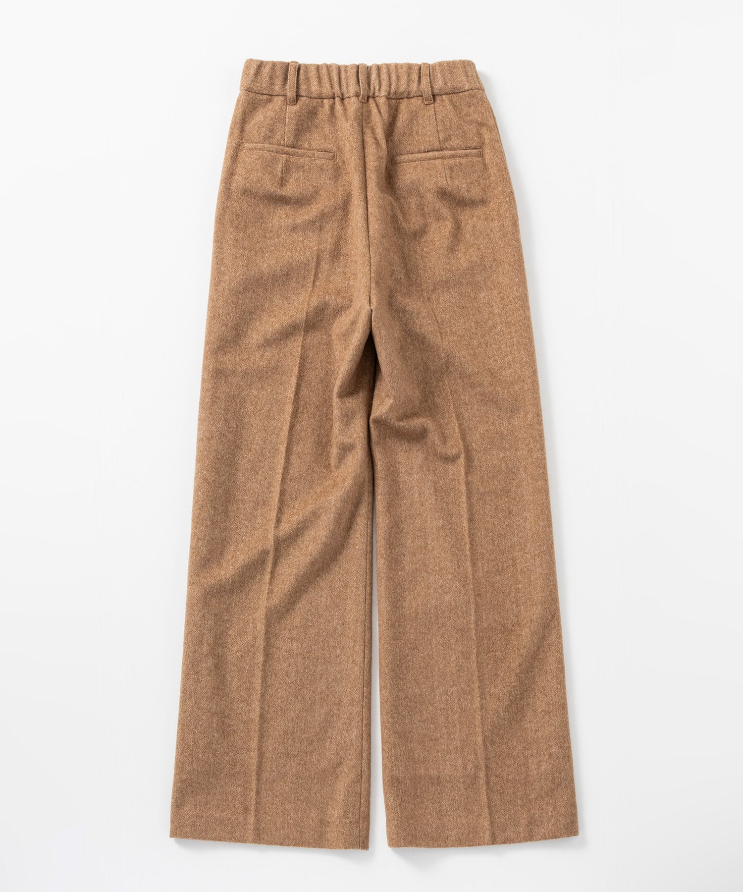 ヘリンボーンウールツイードワイドパンツ