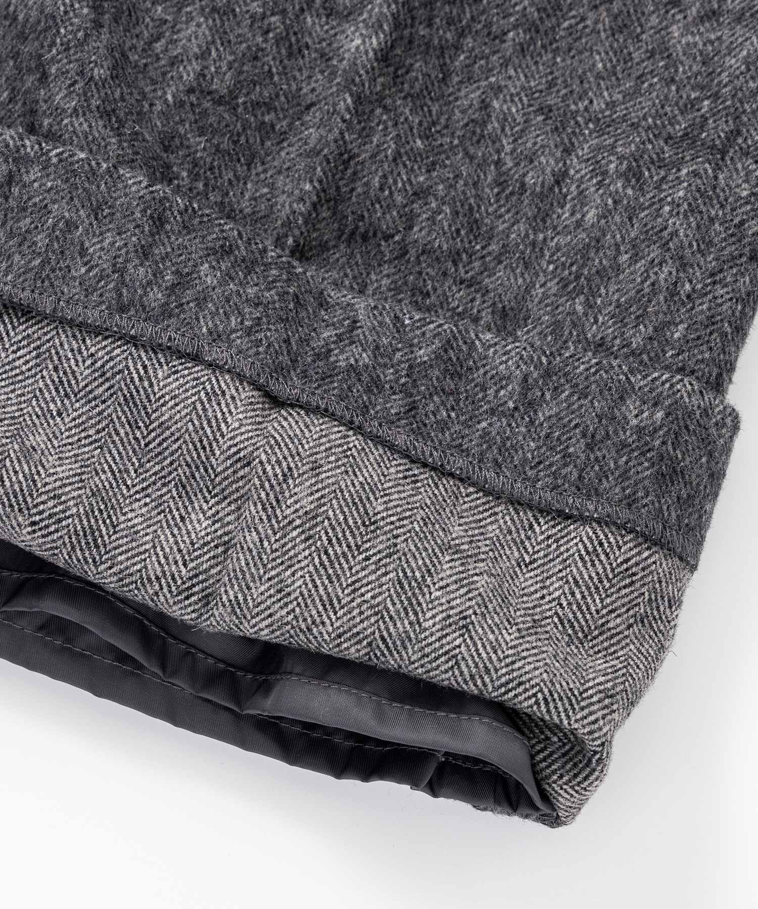 ヘリンボーンウールツイードワイドパンツ