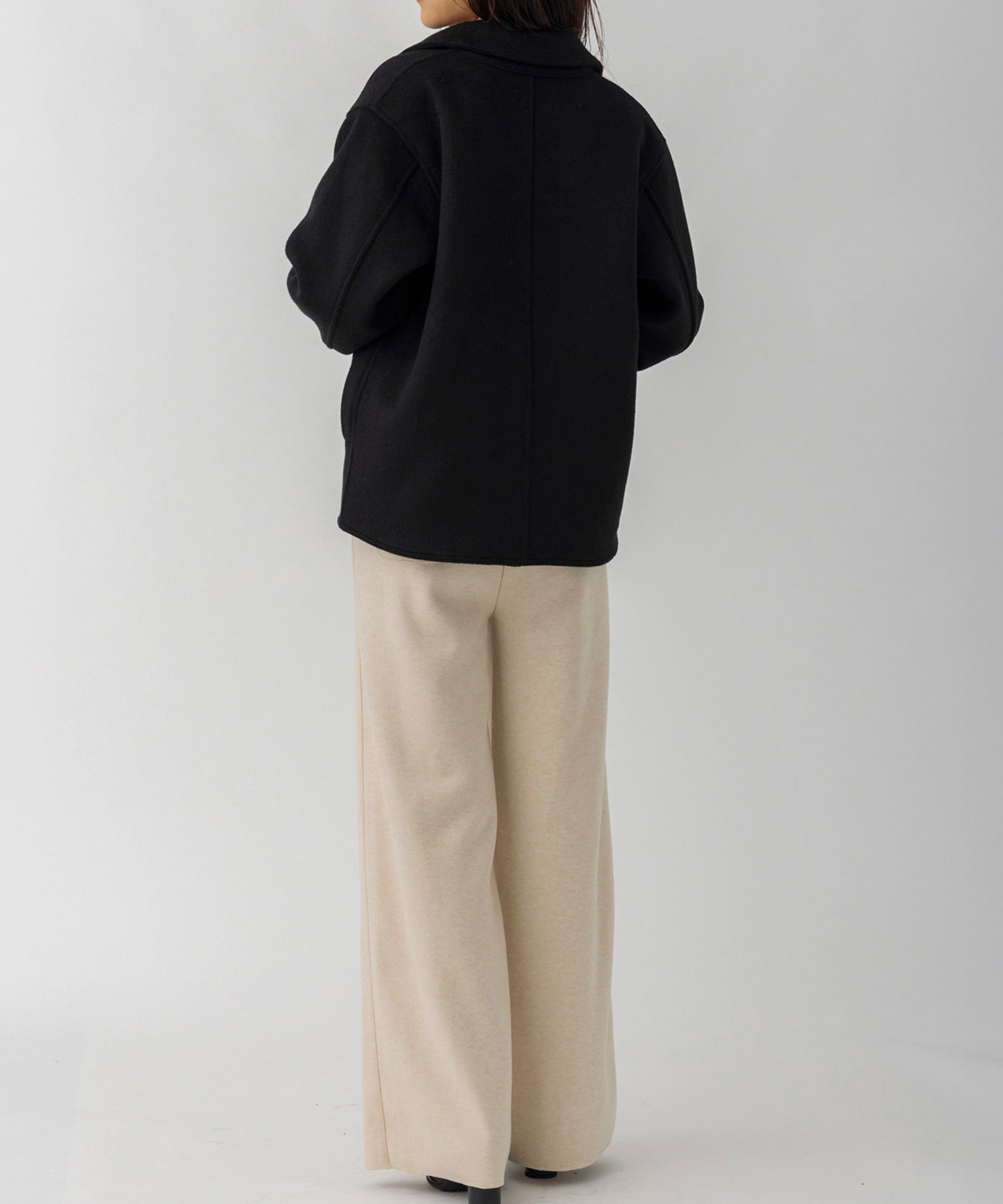 フェルトニットイージーワイドパンツ