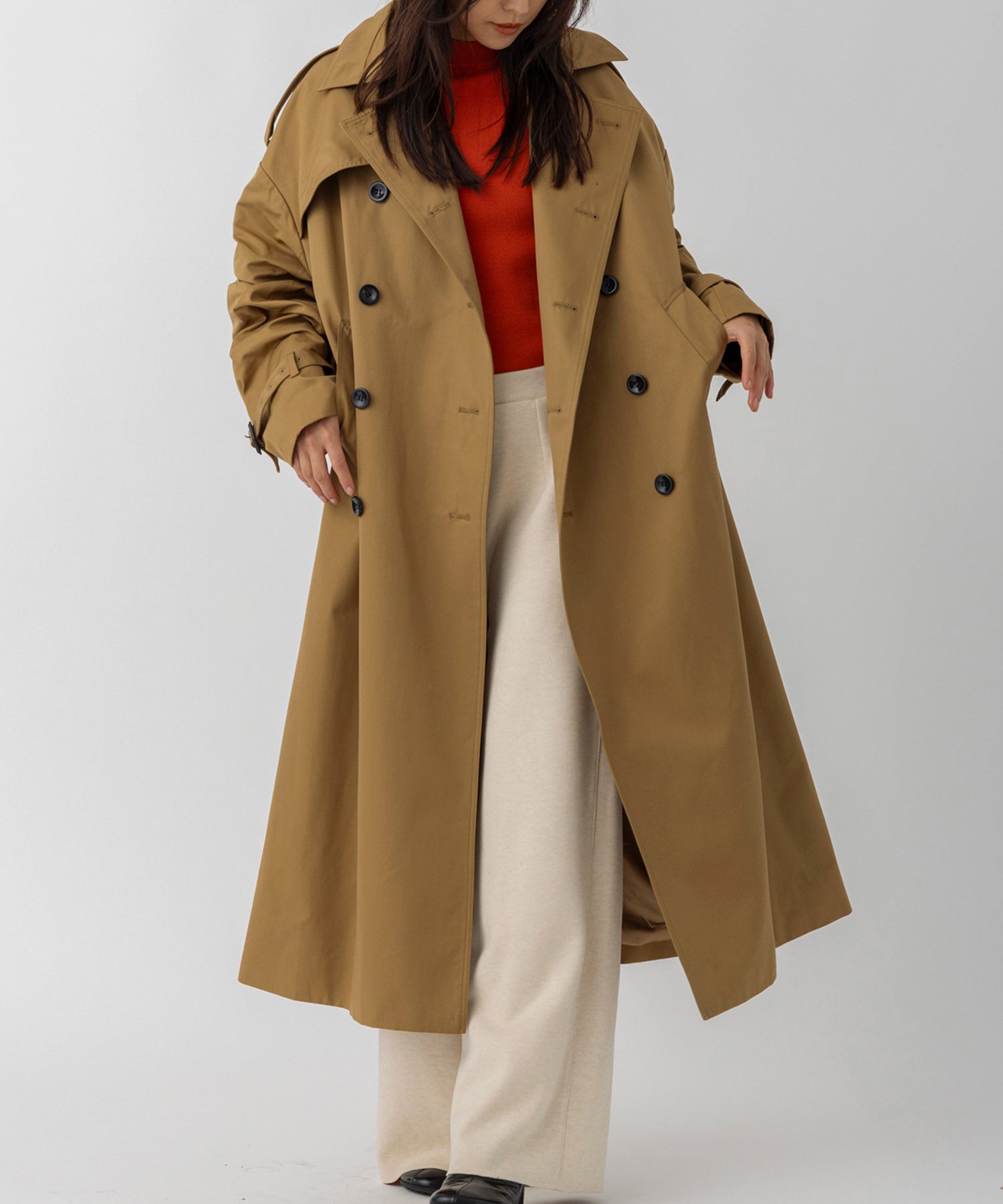 フェルトニットイージーワイドパンツ