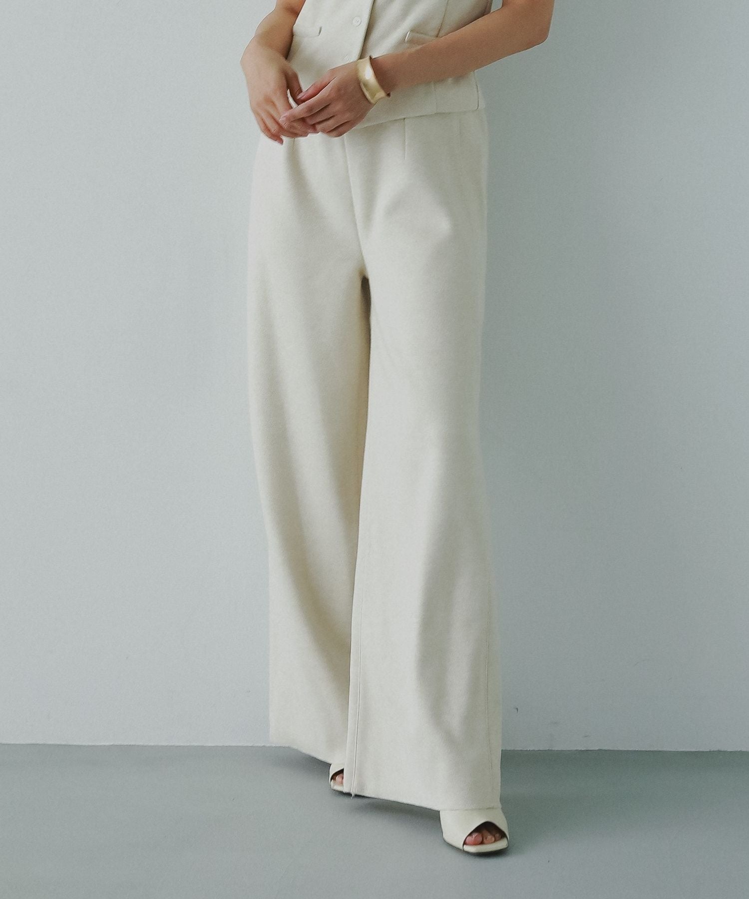 フェルトニットイージーワイドパンツ