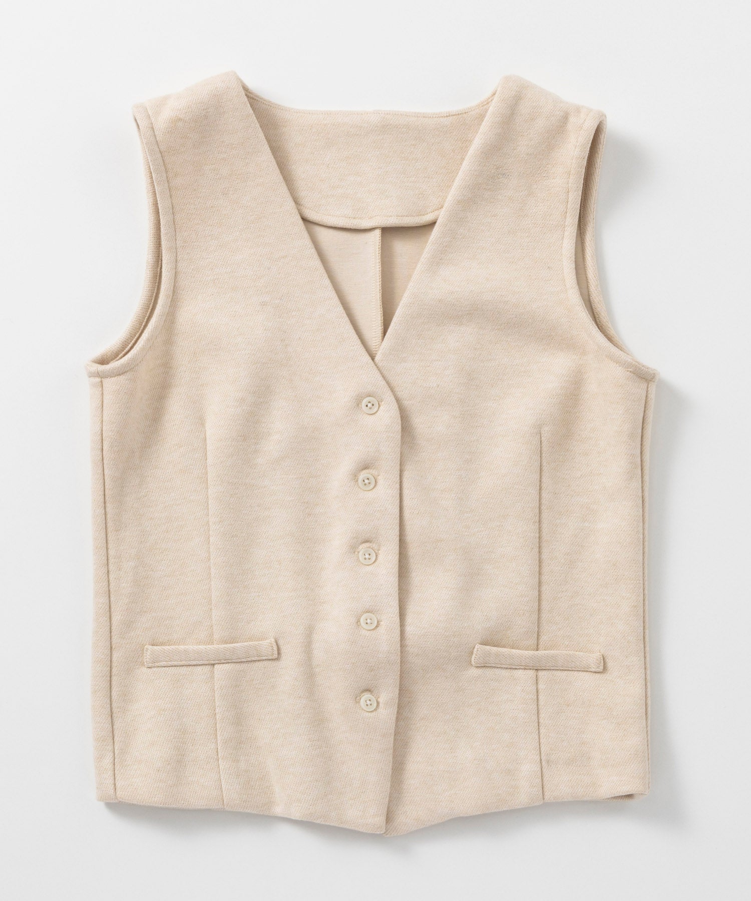 フェルトニットVネックジレ