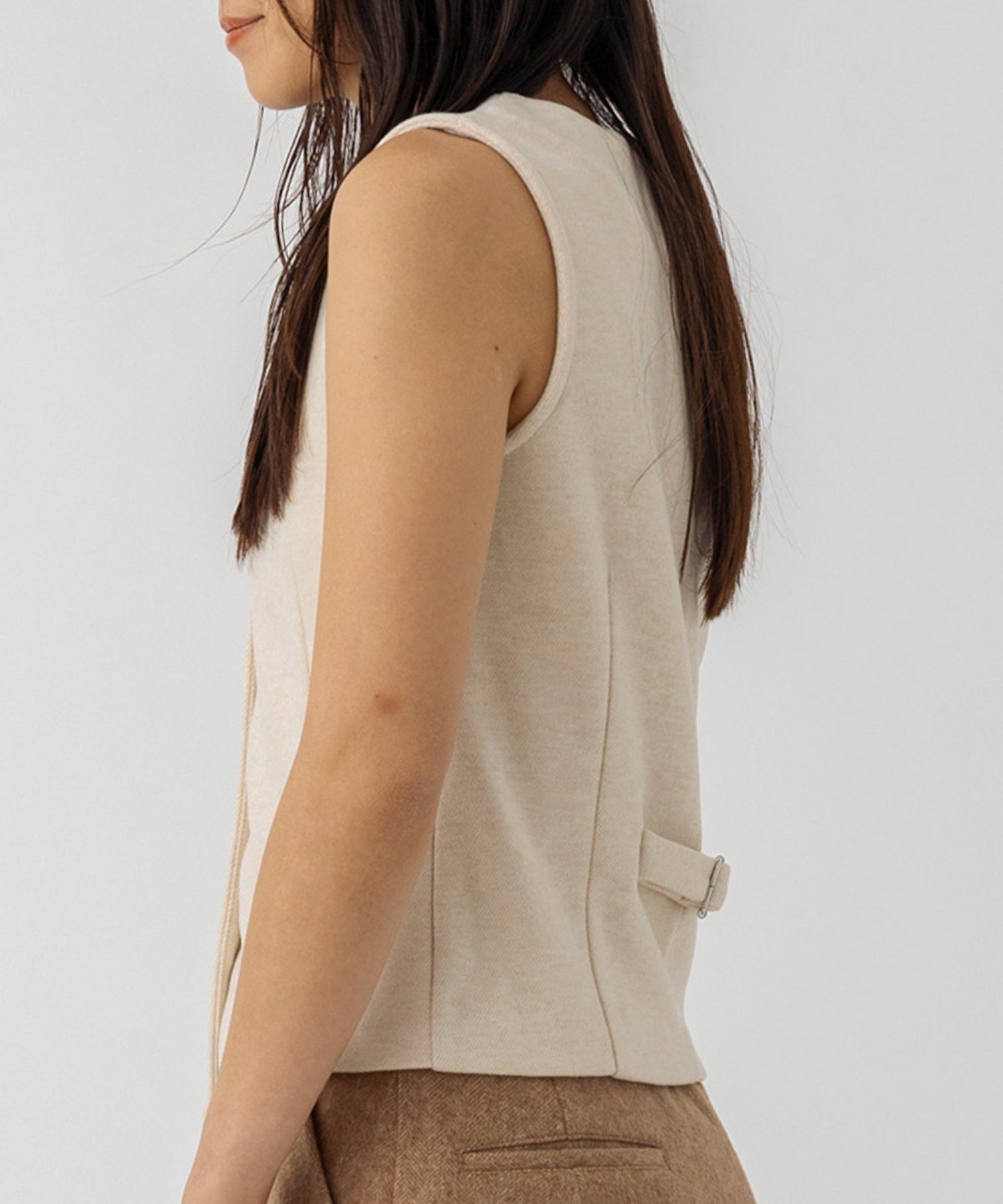 フェルトニットVネックジレ