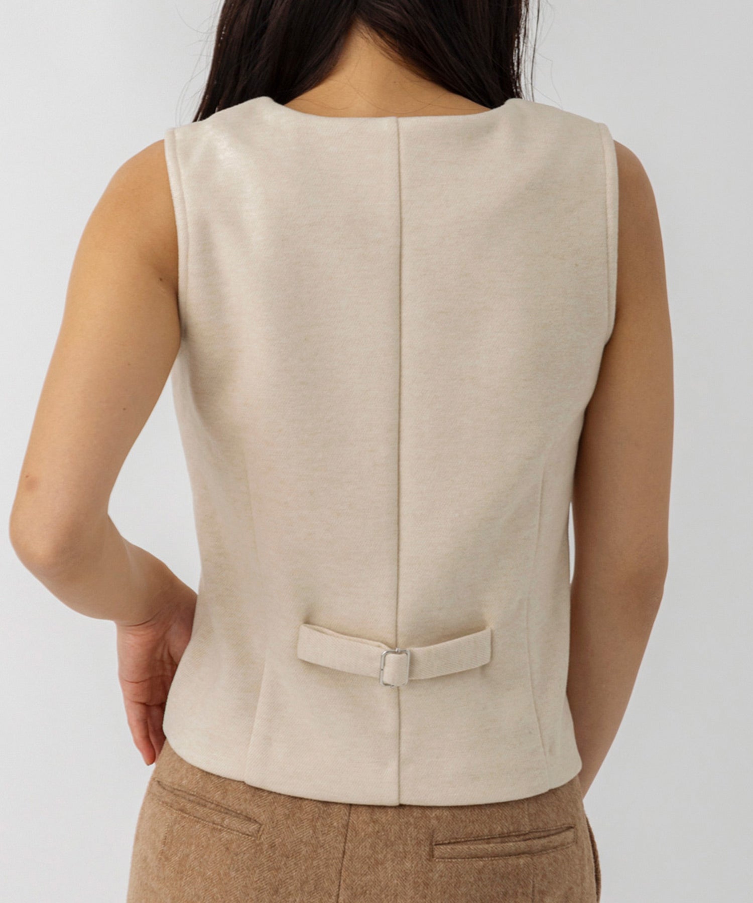 フェルトニットVネックジレ