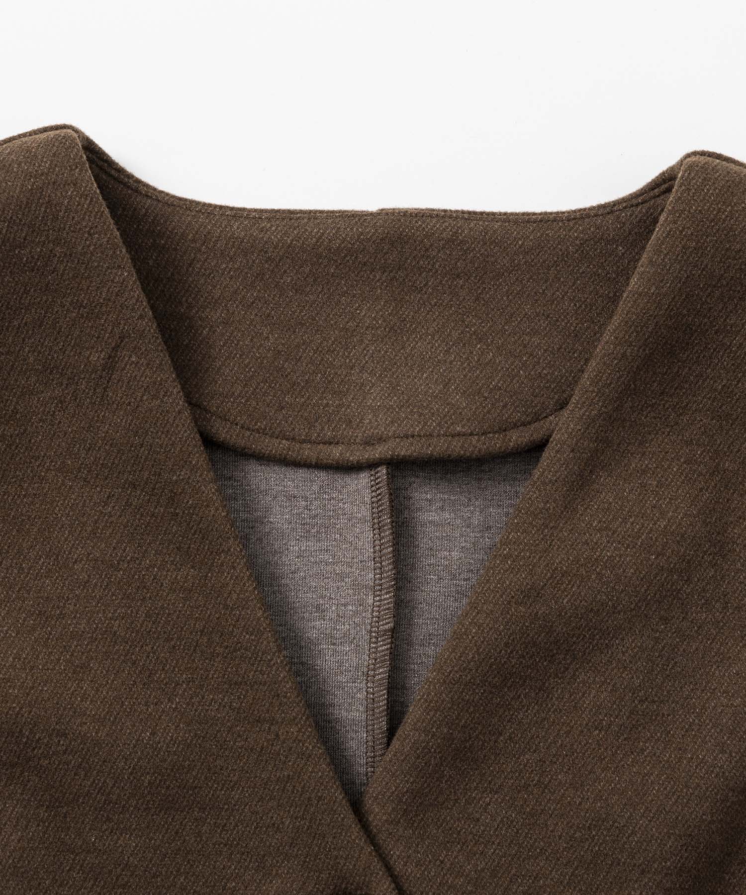 フェルトニットVネックジレ