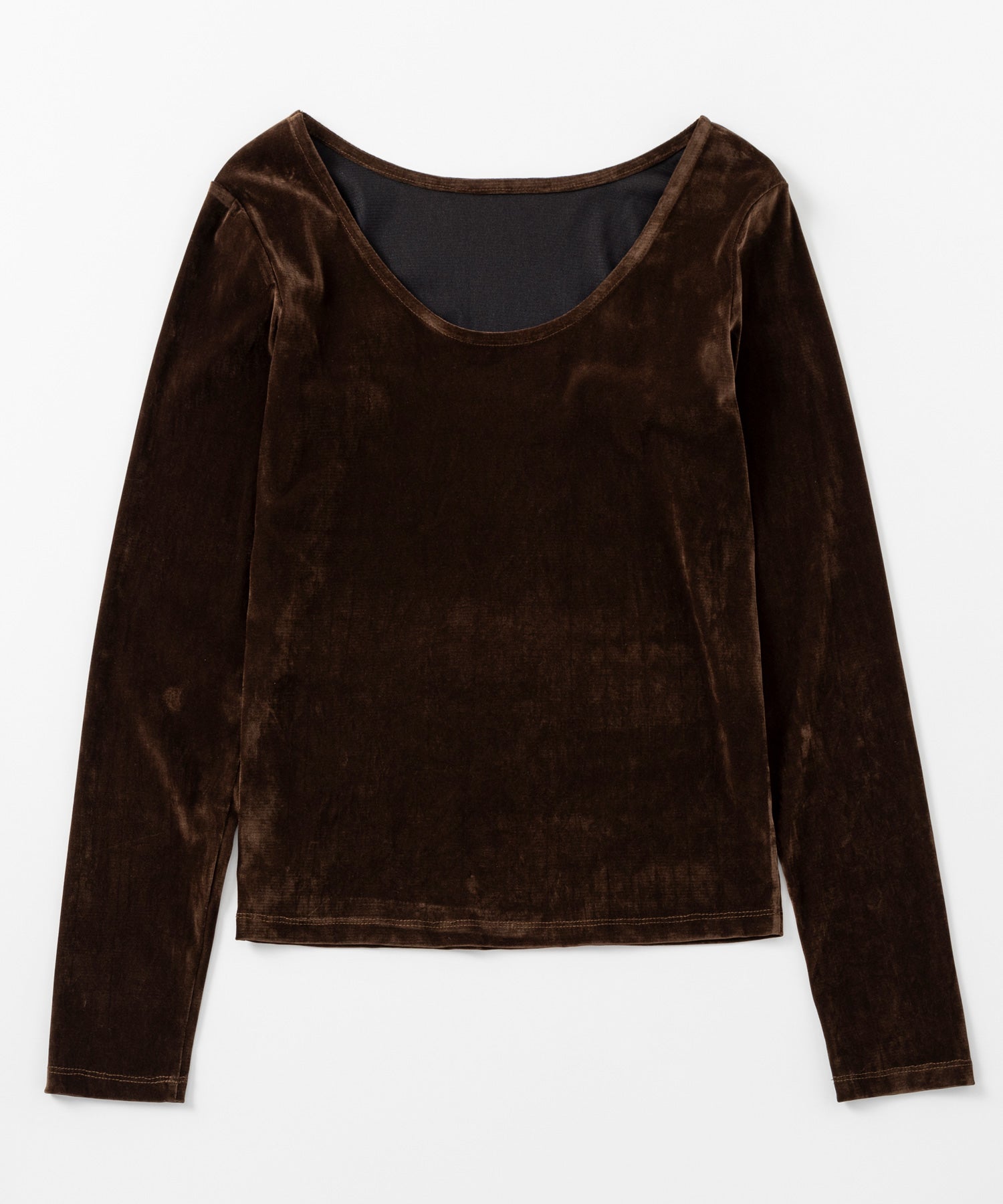 ベロアロングスリーブカットソー