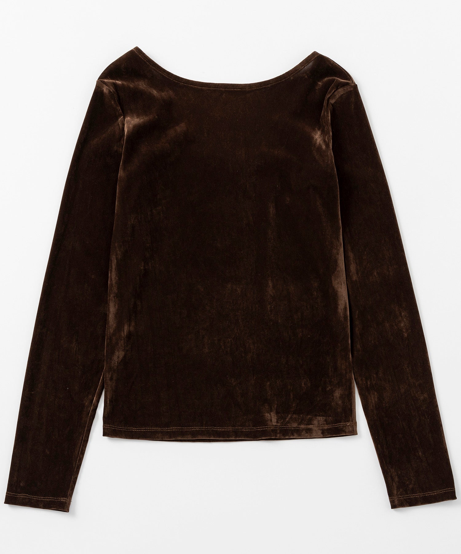 ベロアロングスリーブカットソー