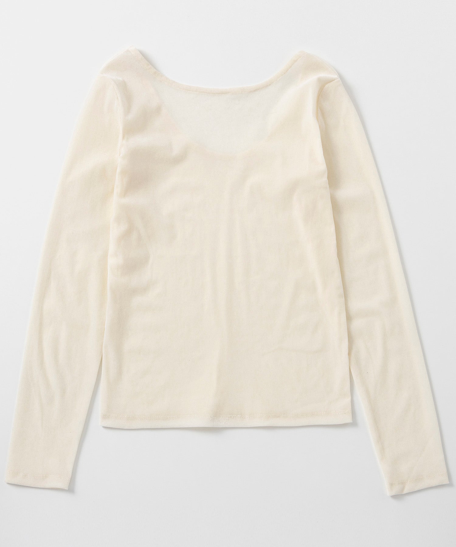 ベロアロングスリーブカットソー
