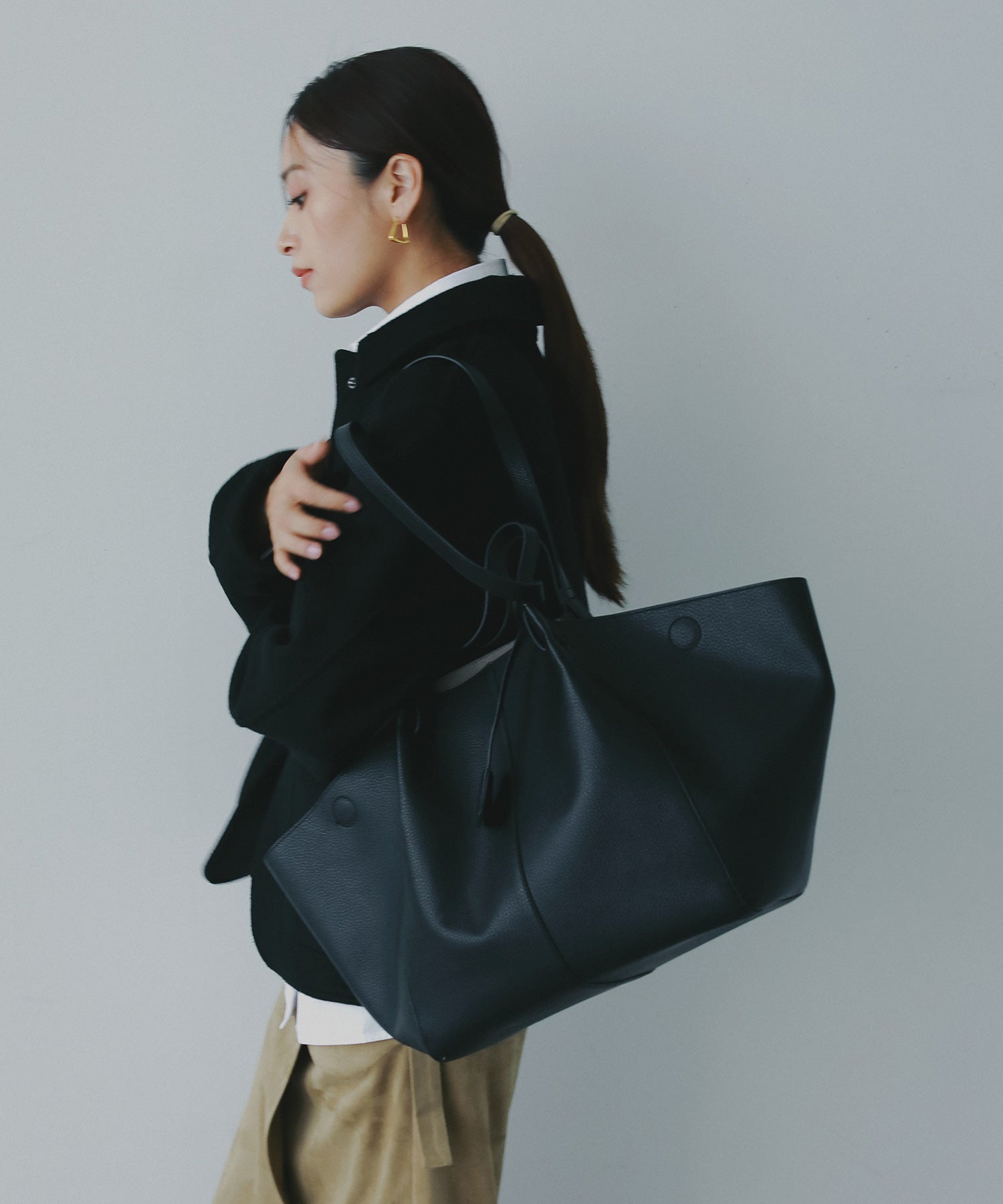 【10月上旬お届け予約商品】エコレザーボートトートバッグ