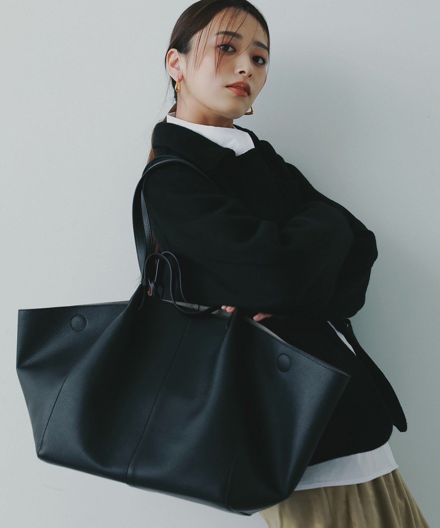 エコレザーボートトートバッグ