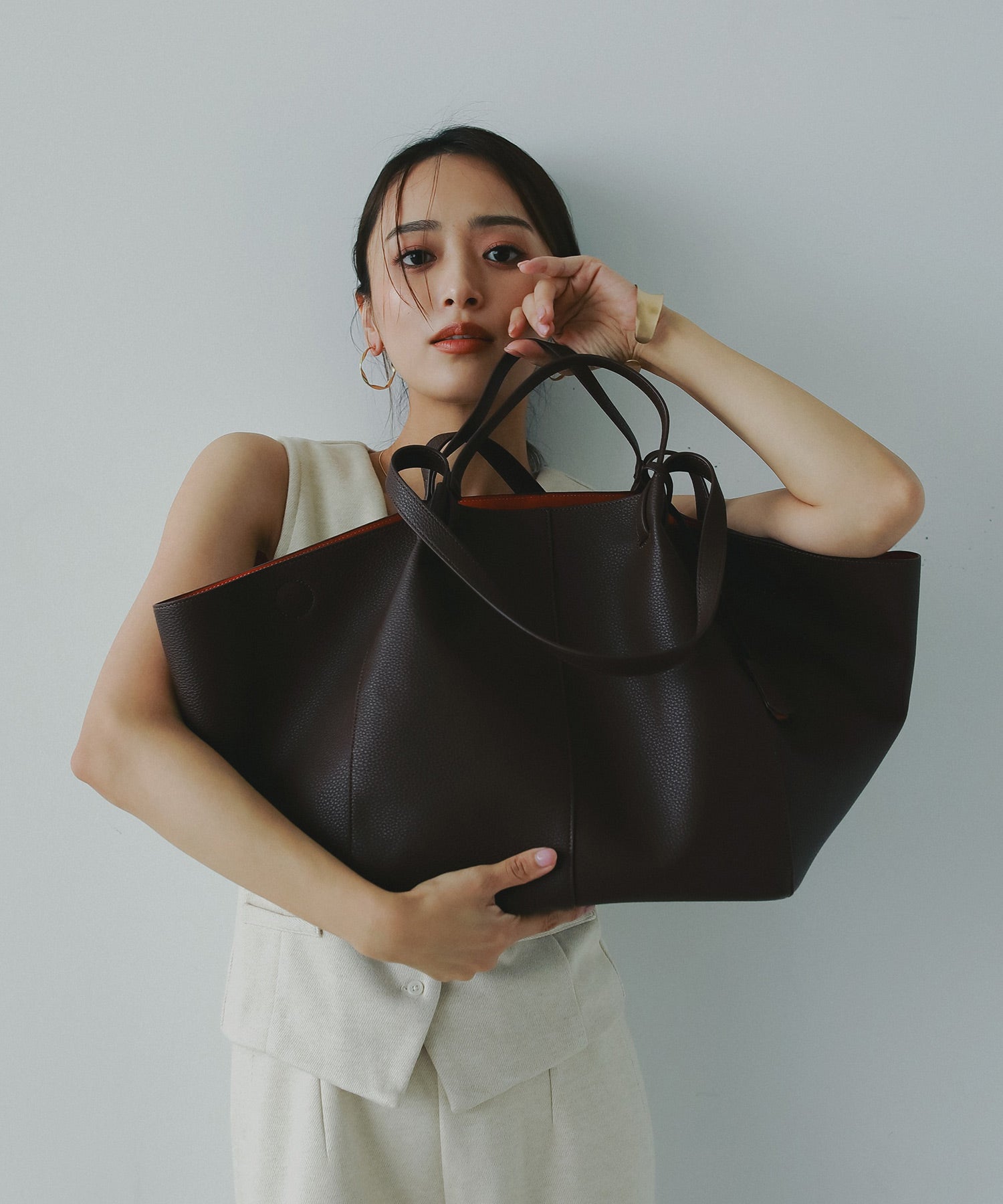 エコレザーボートトートバッグ