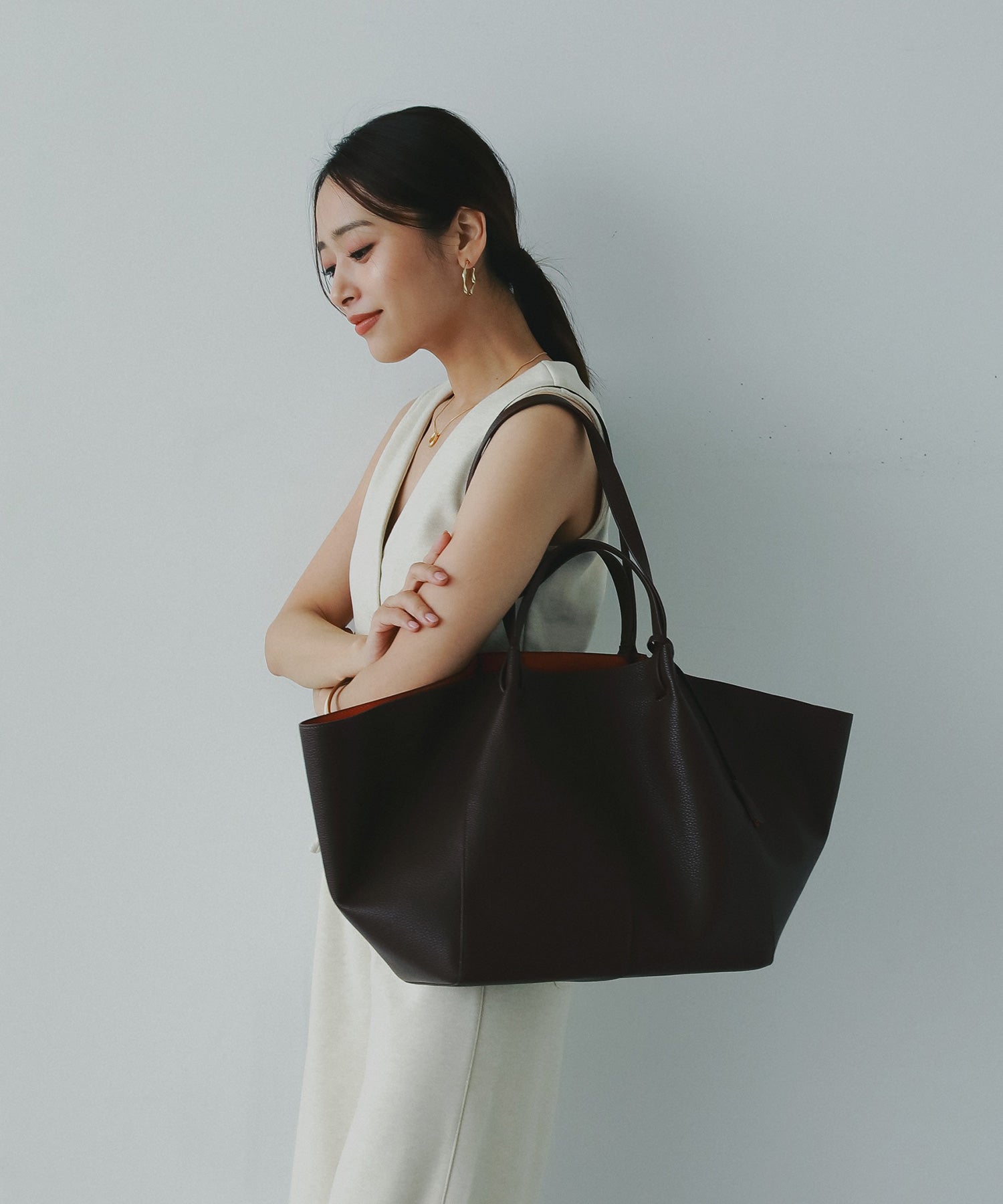 エコレザーボートトートバッグ