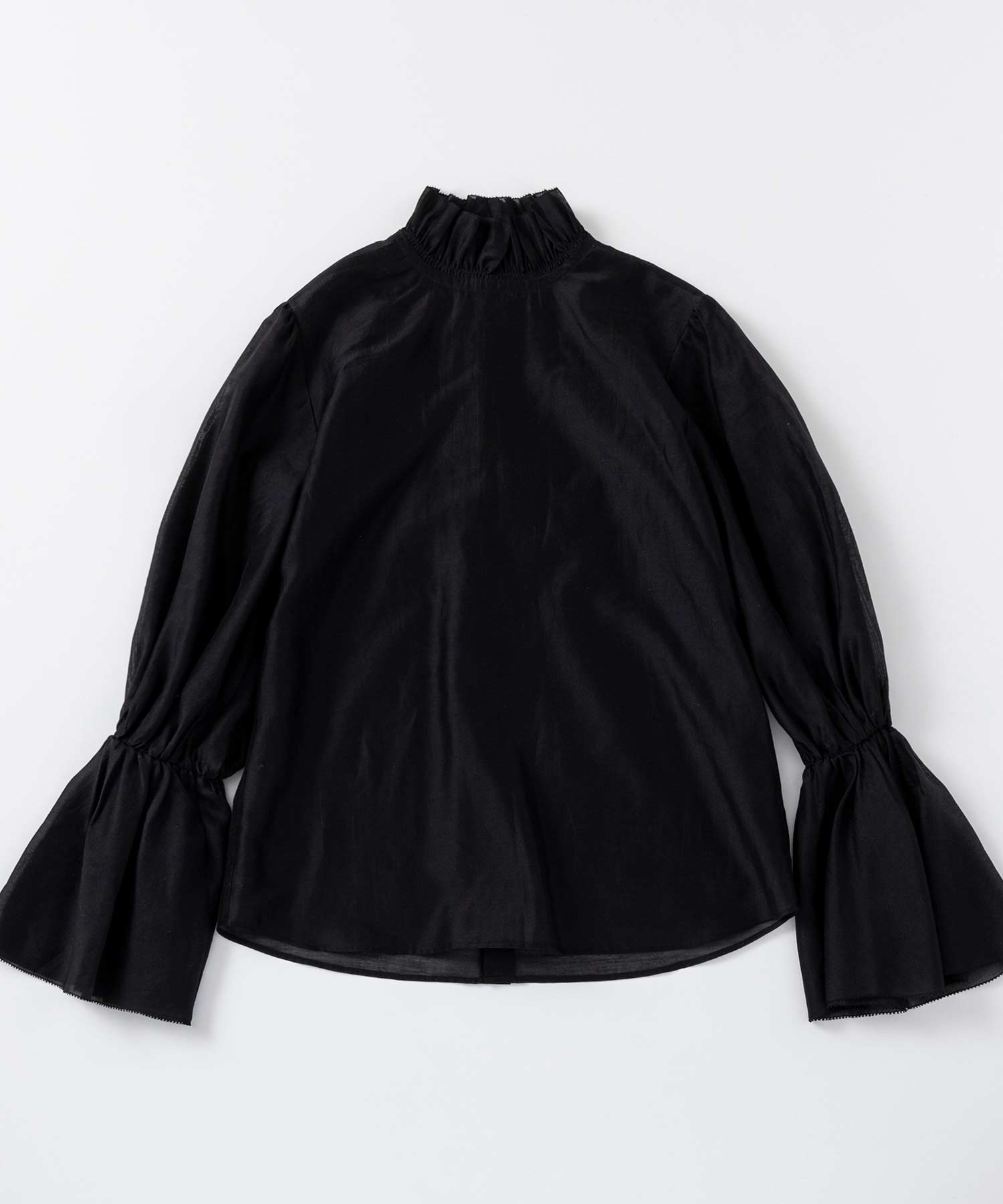 フレアスリーブ スタンドネックシアーブラウス【セレモニー/オケージョン】