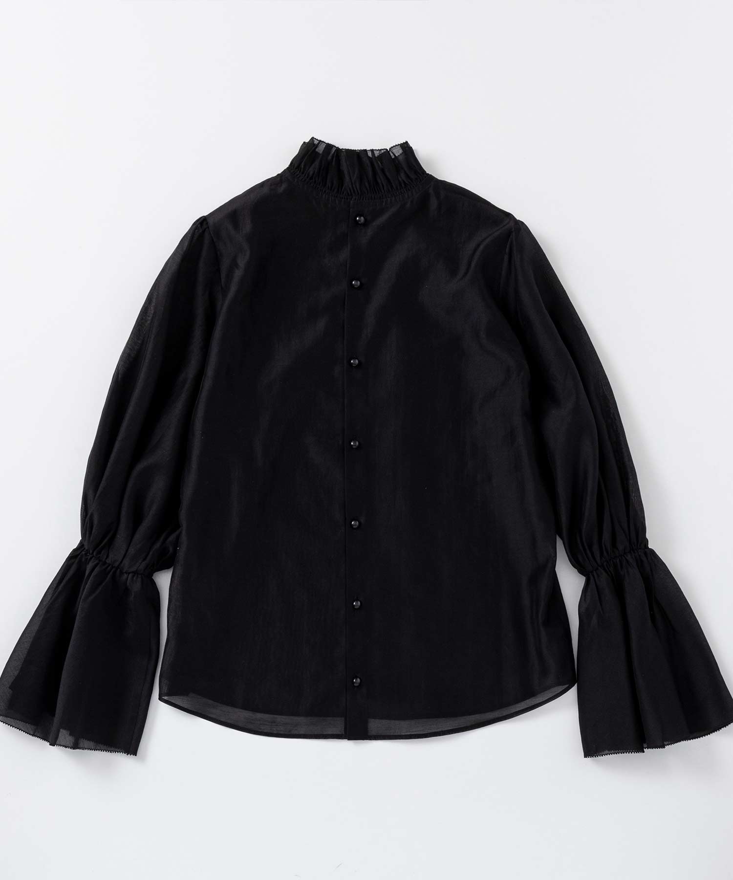 フレアスリーブ スタンドネックシアーブラウス【セレモニー/オケージョン】