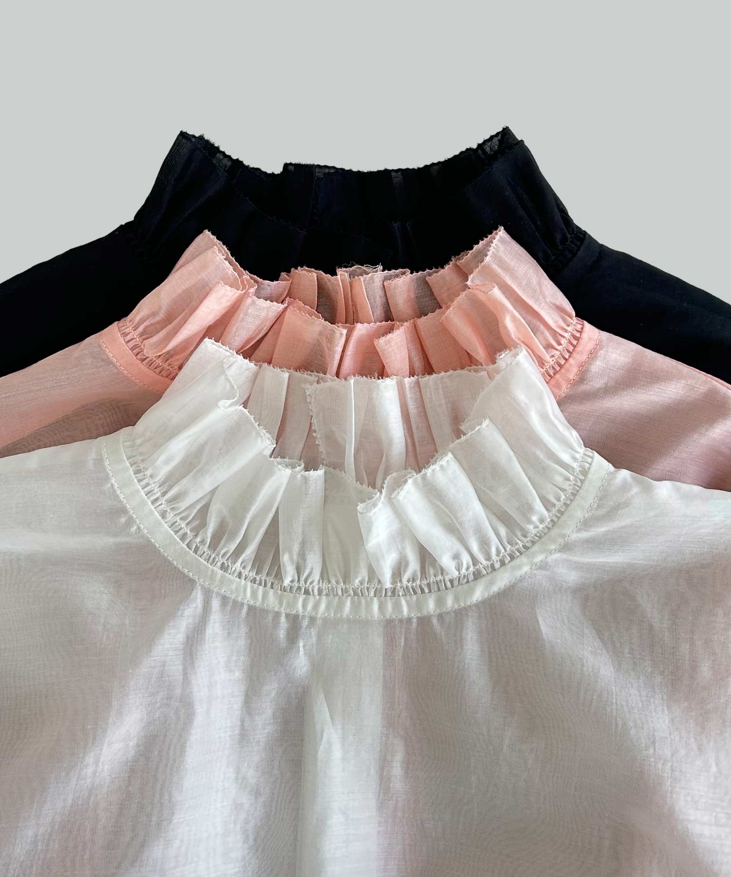 フレアスリーブ スタンドネックシアーブラウス【セレモニー/オケージョン】