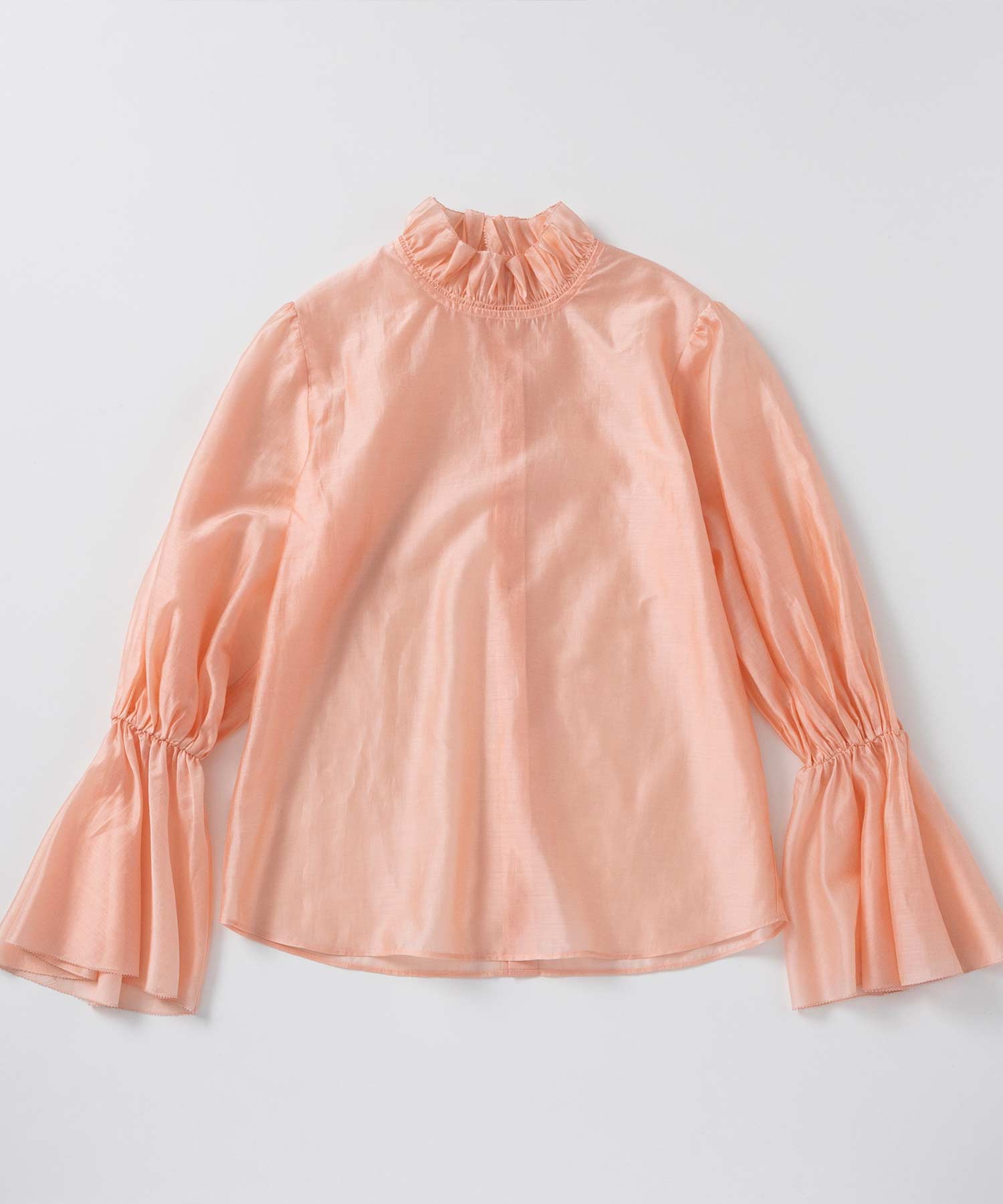 フレアスリーブ スタンドネックシアーブラウス【セレモニー/オケージョン】